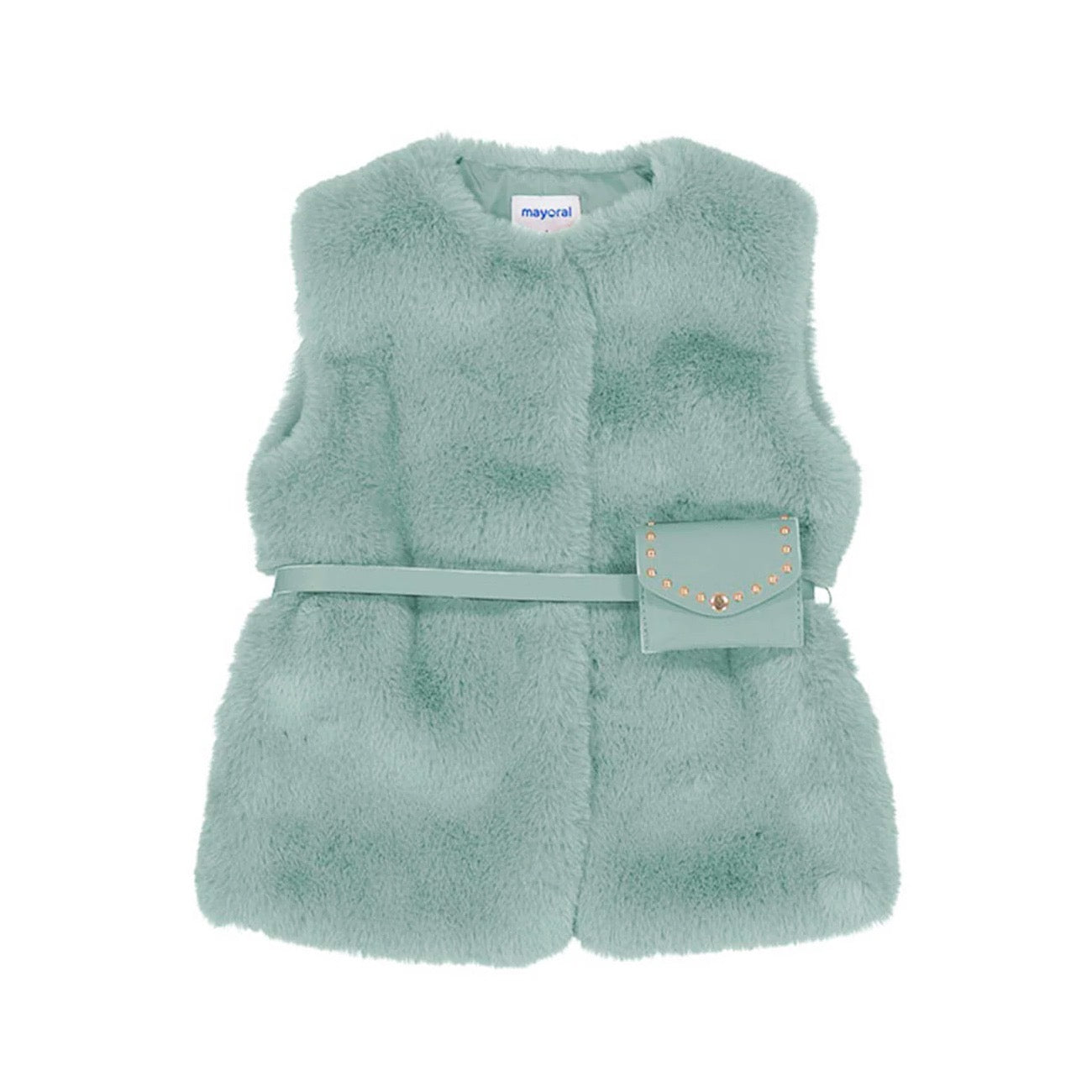 Mayoral Girls Faux Fur Gilet 4365 Jade Clothing 4YRS / Jade,5YRS / Jade,6YRS / Jade,8YRS / Jade,9YRS / Jade