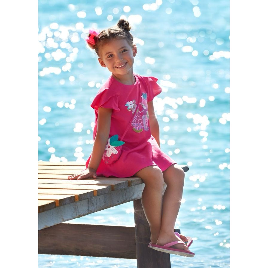Mayoral Girls Jersey Dress & Bag Set 3948 Fuchsia Clothing 3YRS / Fuchsia,4YRS / Fuchsia,5YRS / Fuchsia,6YRS / Fuchsia,7YRS / Fuchsia,8YRS / Fuchsia,9YRS / Fuchsia