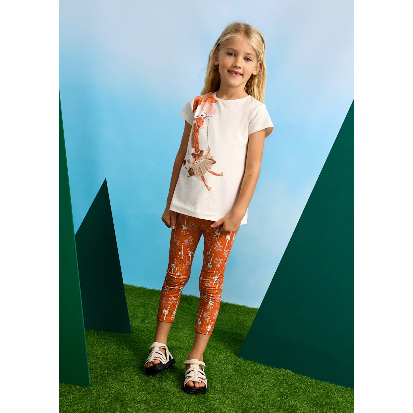 Mayoral Girls Leggings Set 3713 Paprika Giraffe Clothing 3YRS / Paprika,4YRS / Paprika,5YRS / Paprika,6YRS / Paprika,7YRS / Paprika,8YRS / Paprika,9YRS / Paprika