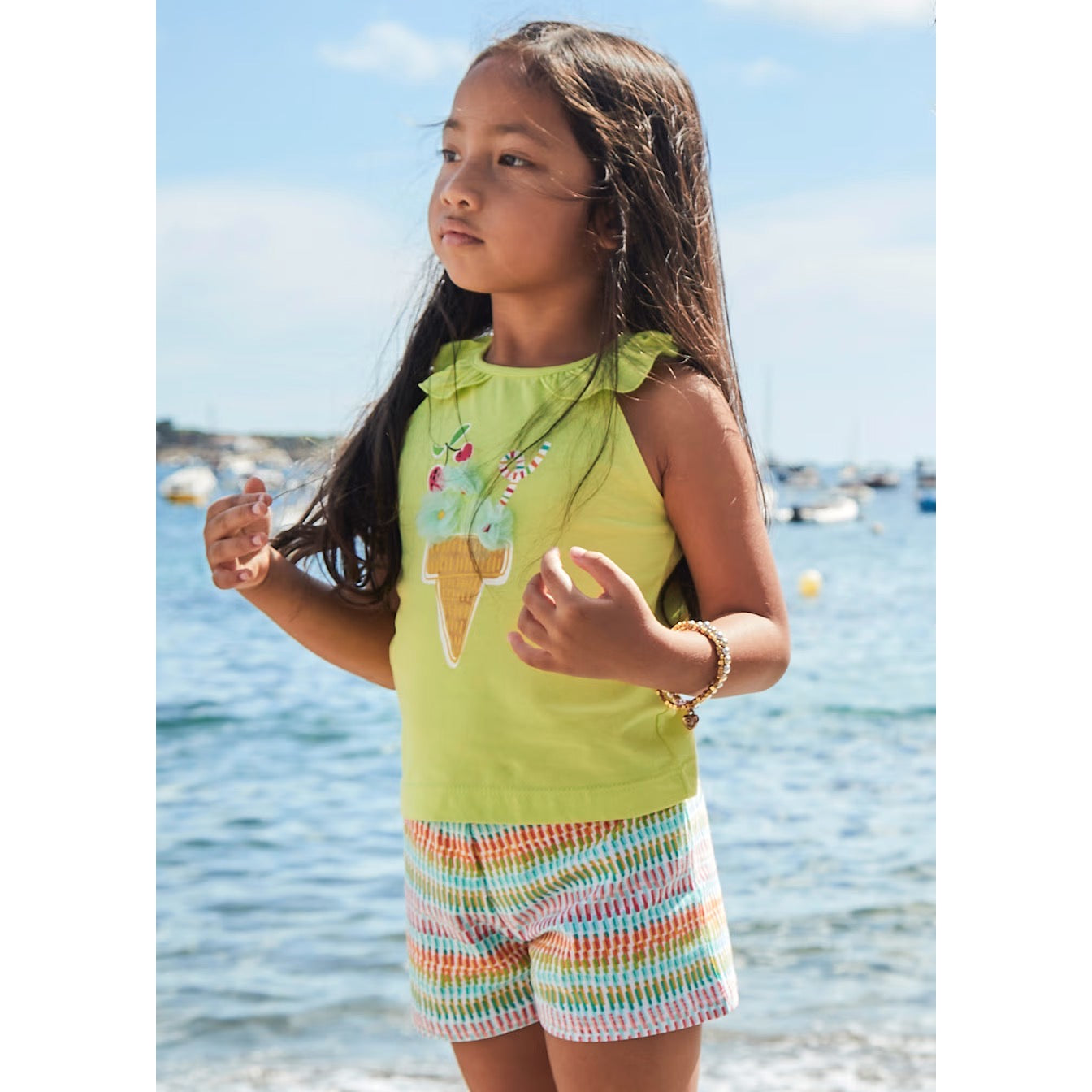 Mayoral Girls Shorts Set 3214 Citrus Clothing 5YRS / Citrus,6YRS / Citrus,8YRS / Citrus,9YRS / Citrus