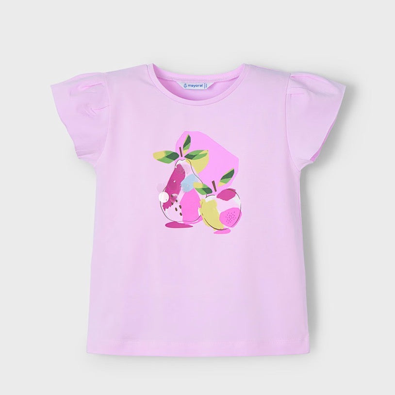 Mayoral Girls T-Shirt 3015 Mauve Fruit Clothing 4YRS / Mauve,5YRS / Mauve,6YRS / Mauve,7YRS / Mauve,8YRS / Mauve,9YRS / Mauve