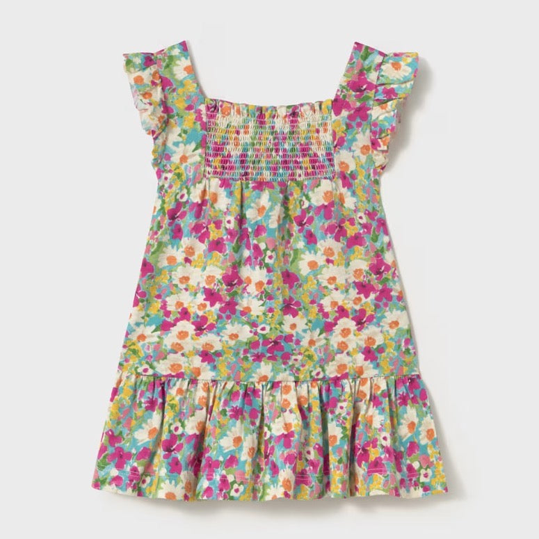 Mayoral Infant Girls Dress 1928 Multi Floral Clothing 6M / Multi,12M / Multi,18M / Multi,24M / Multi,3YRS / Multi,4YRS / Multi