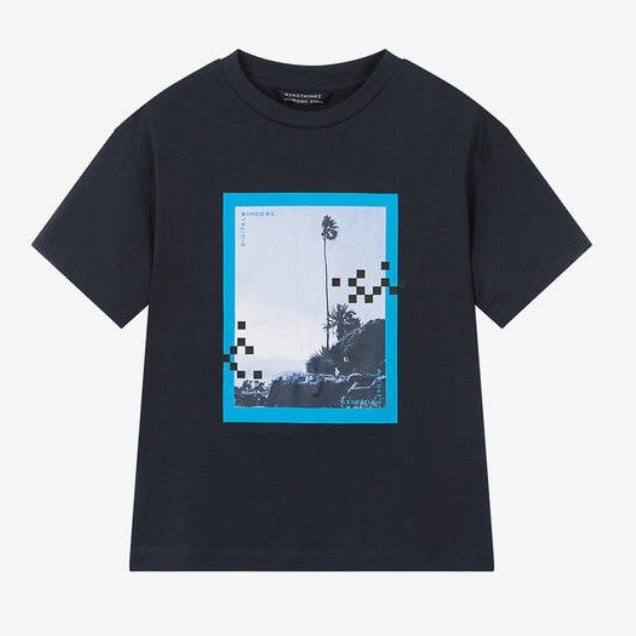 Mayoral Older Boys T-Shirt Palm Image 6036 Navy Clothing 10YRS / Navy,12YRS / Navy,14YRS / Navy,16YRS / Navy