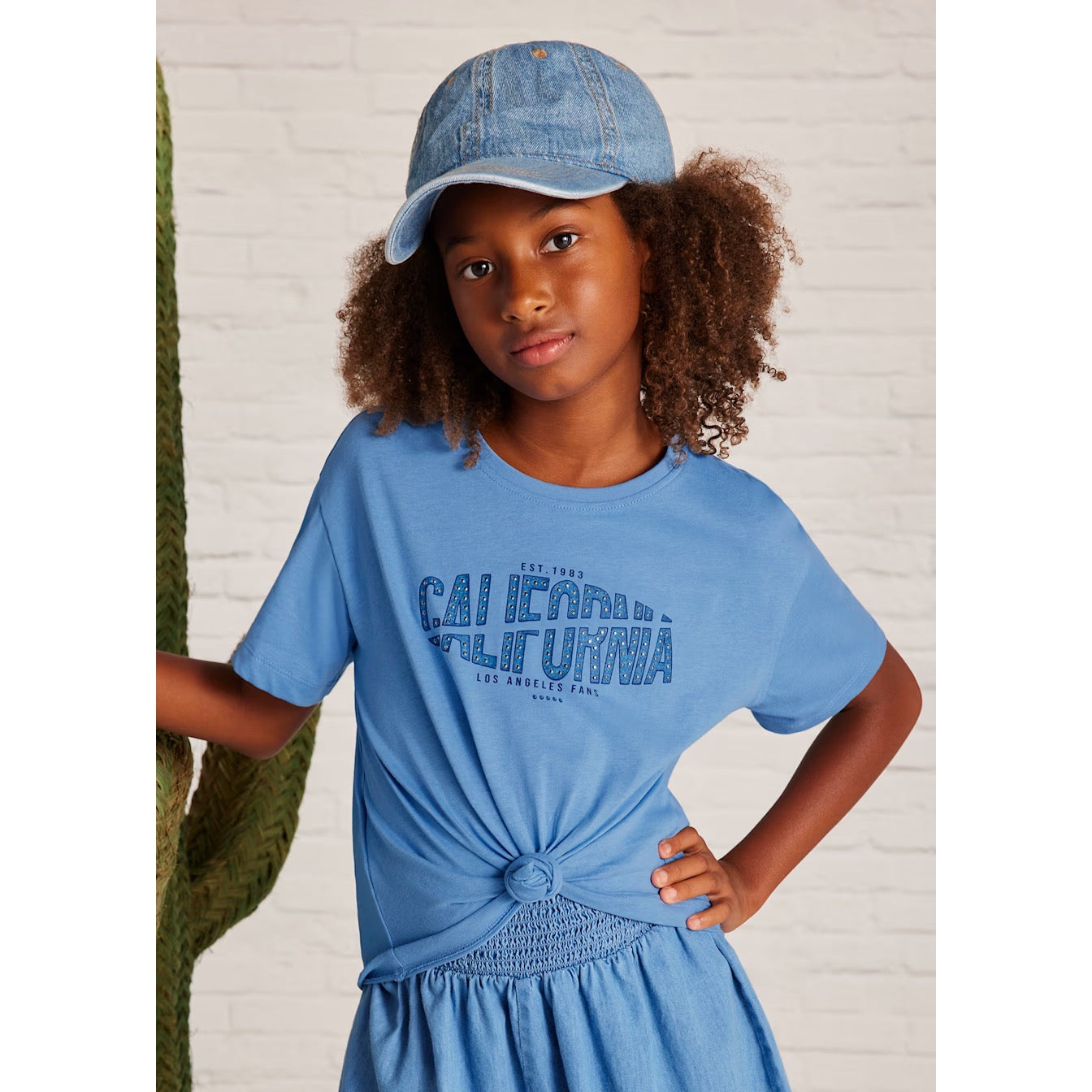 Mayoral Older Girls California T-Shirt 6024 Clothing 10YRS / Blue,12YRS / Blue,14YRS / Blue