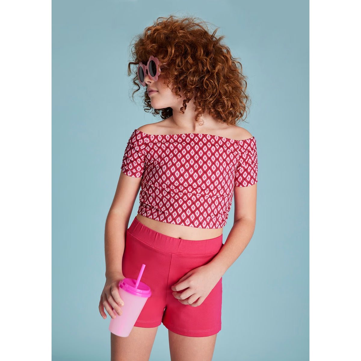 Mayoral Older Girls Shorts Set 6293 Pink Clothing 10YRS / Pink,12YRS / Pink,14YRS / Pink,16YRS / Pink