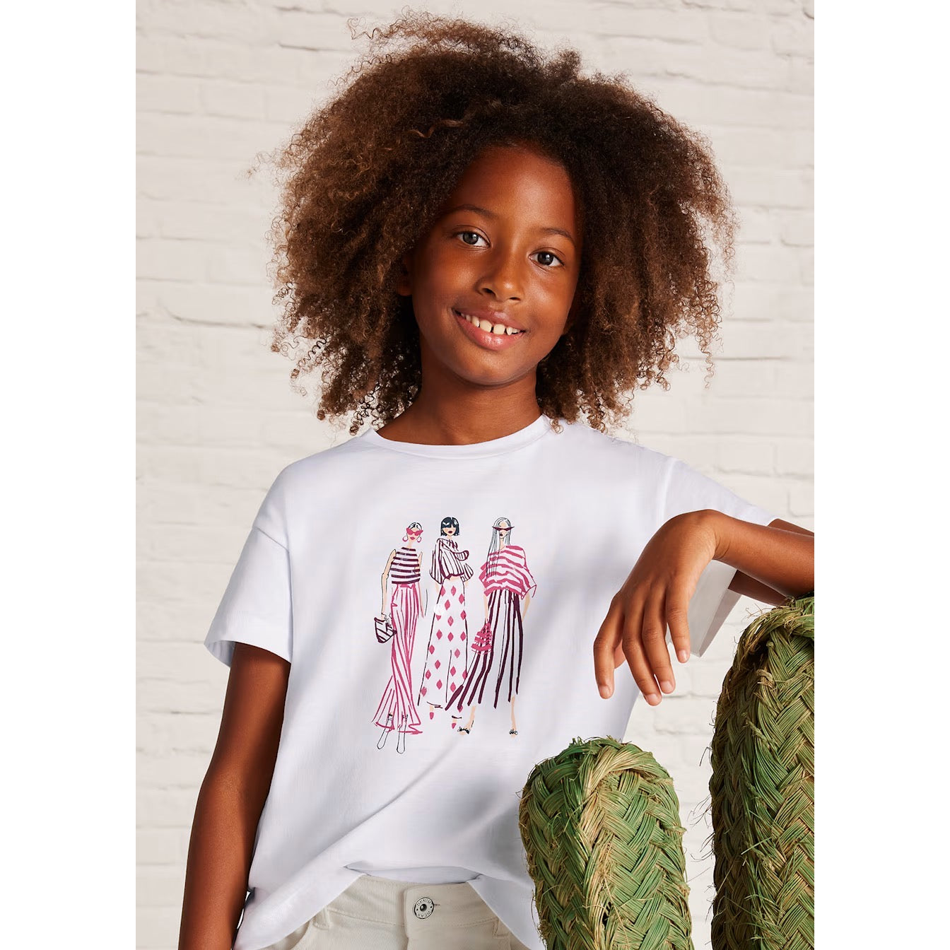 Mayoral Older Girls T-Shirt 6030 Pink Fashion Clothing 10YRS / White,12YRS / White,14YRS / White