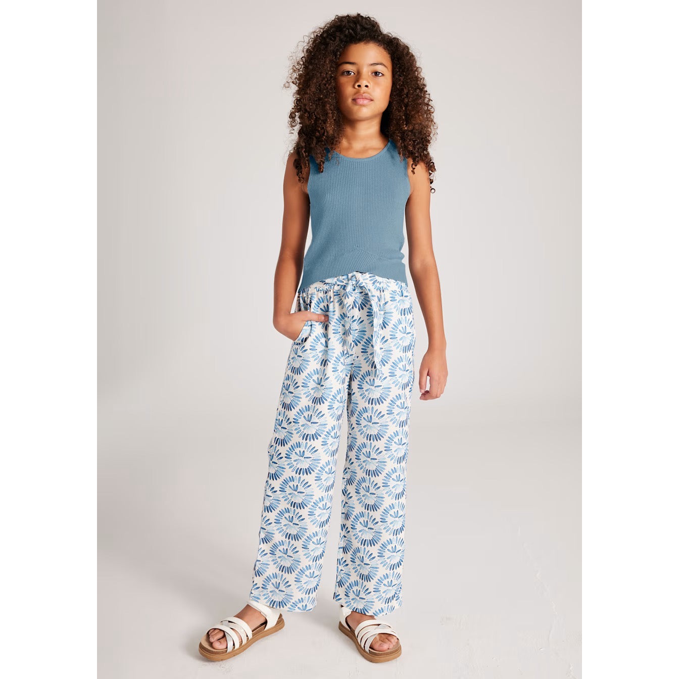 Mayoral Older Girls Printed Trousers 6533 Clothing 10YRS / Blue,12YRS / Blue,14YRS / Blue