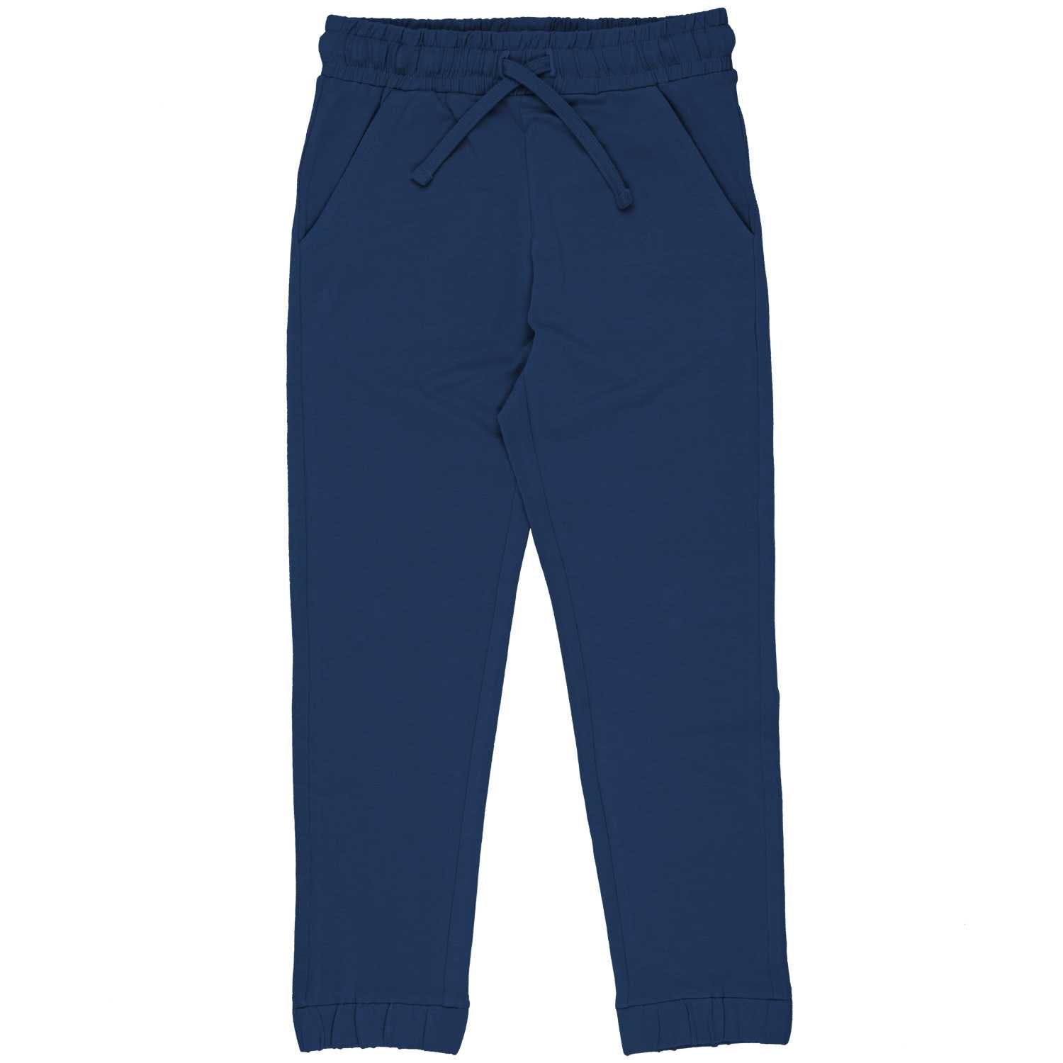 Maxomorra Plain Navy Slim Sweatpants Aw24 Clothing 2-3YRS / Navy,3-4YRS / Navy,4-5YRS / Navy,5-6YRS / Navy,7-8YRS / Navy