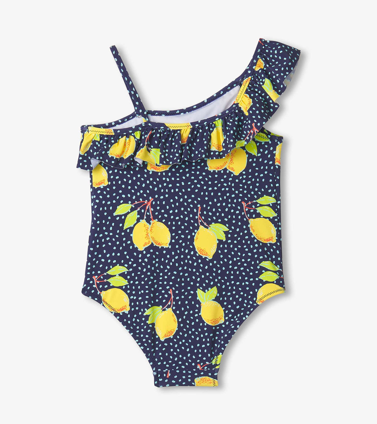 Hatley Fresh Lemons Frill Swimsuit S25flk1726 Clothing 6YRS / Navy,7YRS / Navy,8YRS / Navy,10YRS / Navy