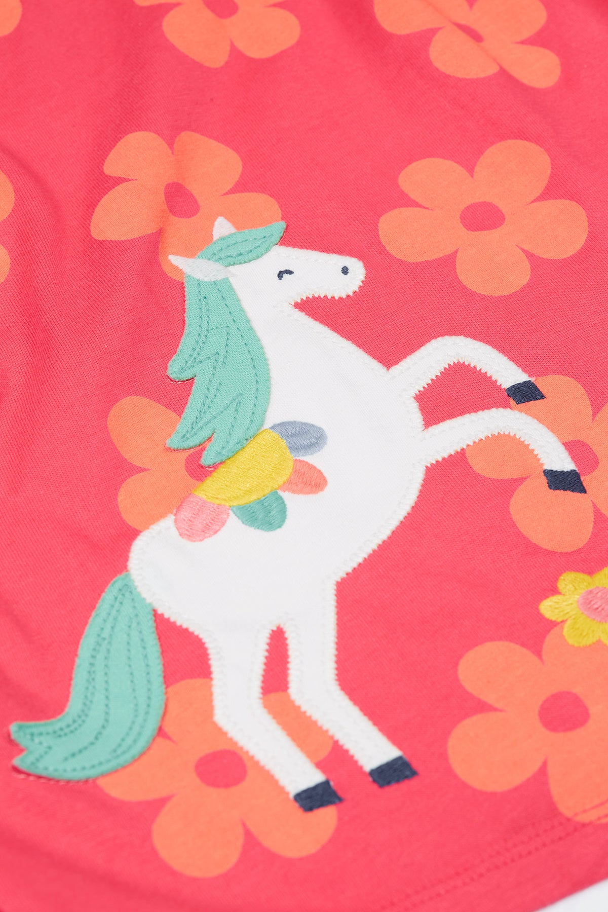 Frugi Little Lola Dress Floral Horse Clothing 2-3YRS / Pink,3-4YRS / Pink,4-5YRS / Pink,5-6YRS / Pink,6-7YRS / Pink