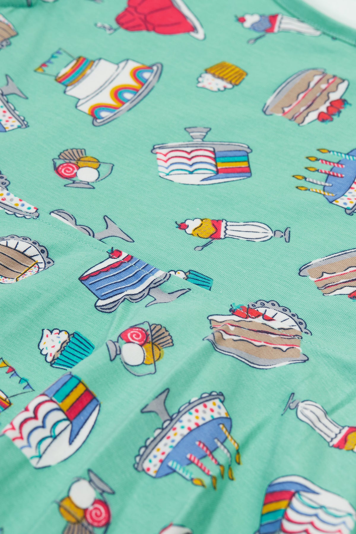 Frugi Morwenna Lets Bake Skater Dress Clothing 2-3YRS / Aqua,3-4YRS / Aqua,4-5YRS / Aqua,5-6YRS / Aqua,6-7YRS / Aqua,7-8YRS / Aqua,8-9YRS / Aqua