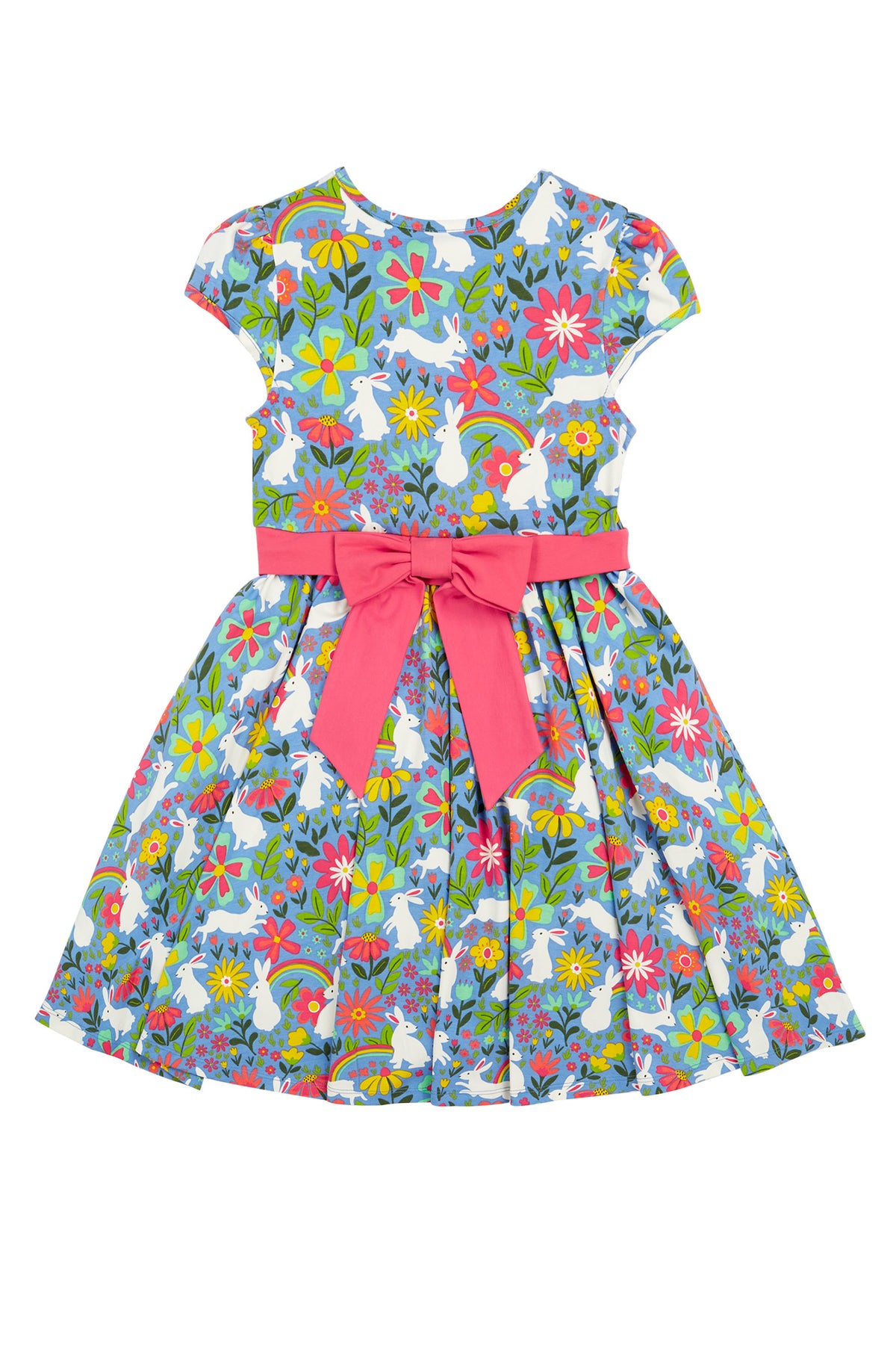 Frugi Issey Party Skater Dress Bunny Bounce Clothing 2-3YRS / Multi,3-4YRS / Multi,4-5YRS / Multi,5-6YRS / Multi,6-7YRS / Multi,7-8YRS / Multi,8-9YRS / Multi