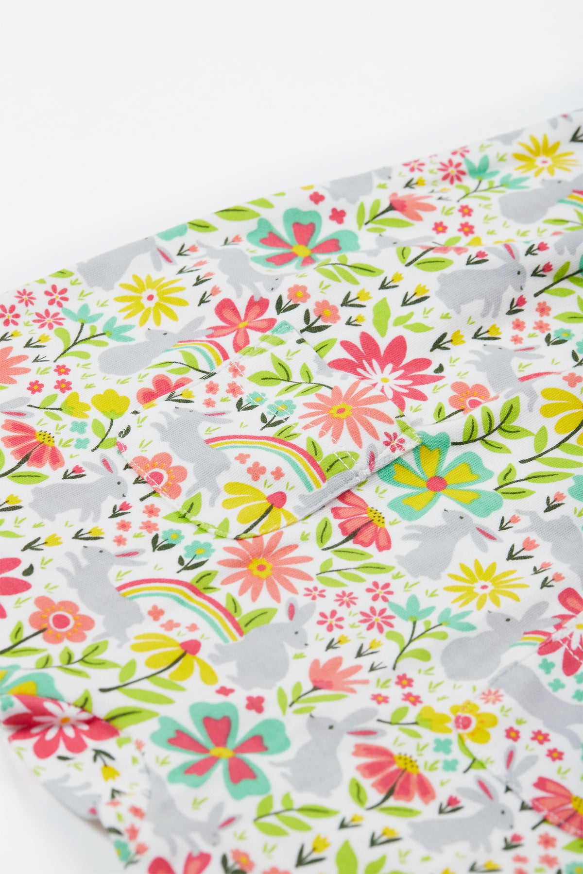 Frugi Peony Playsuit Soft White Bunny Bounce Clothing 0-3M / Multi,3-6M / Multi,6-9M / Multi,9-12M / Multi