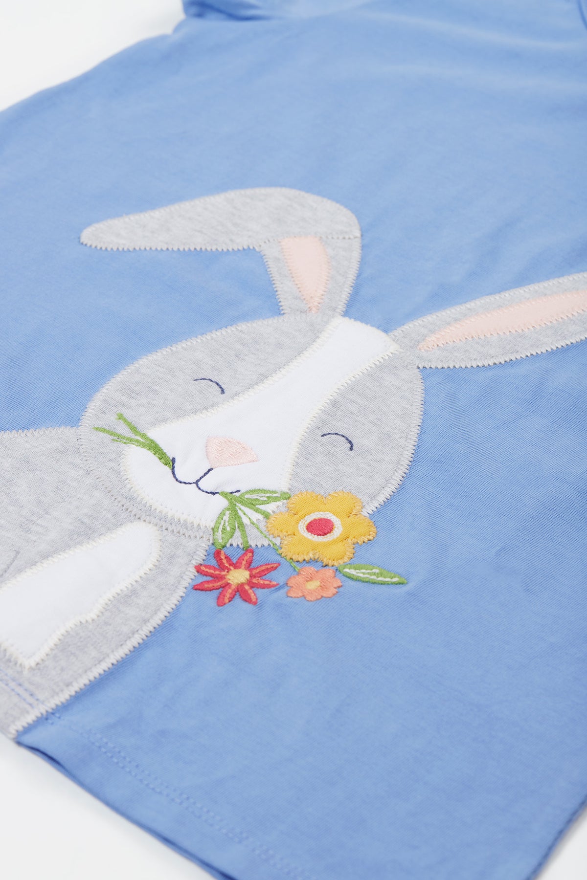 Frugi Cassia T-Shirt Cornflower Blue Rabbit Clothing 2-3YRS / Blue,3-4YRS / Blue,4-5YRS / Blue,5-6YRS / Blue,6-7YRS / Blue,7-8YRS / Blue,8-9YRS / Blue