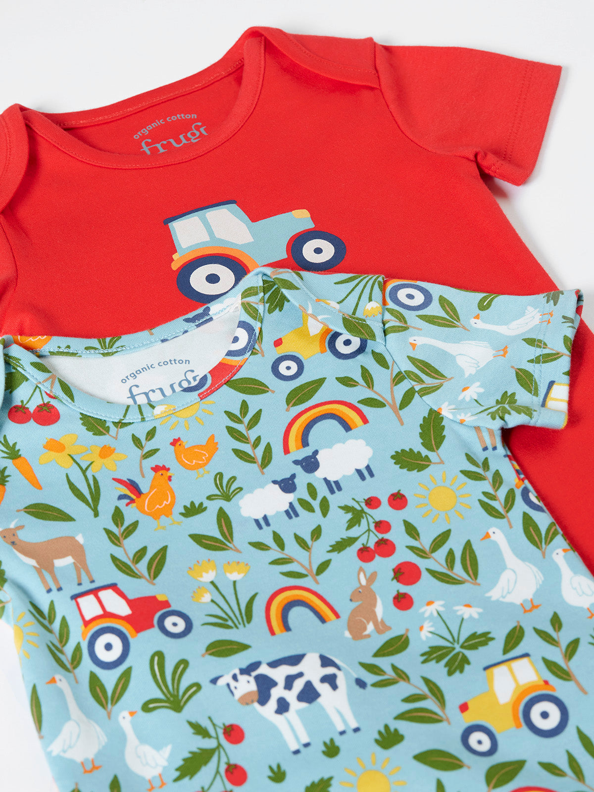 Frugi 2 Pack Bodysuits 501621S6onfm Farm