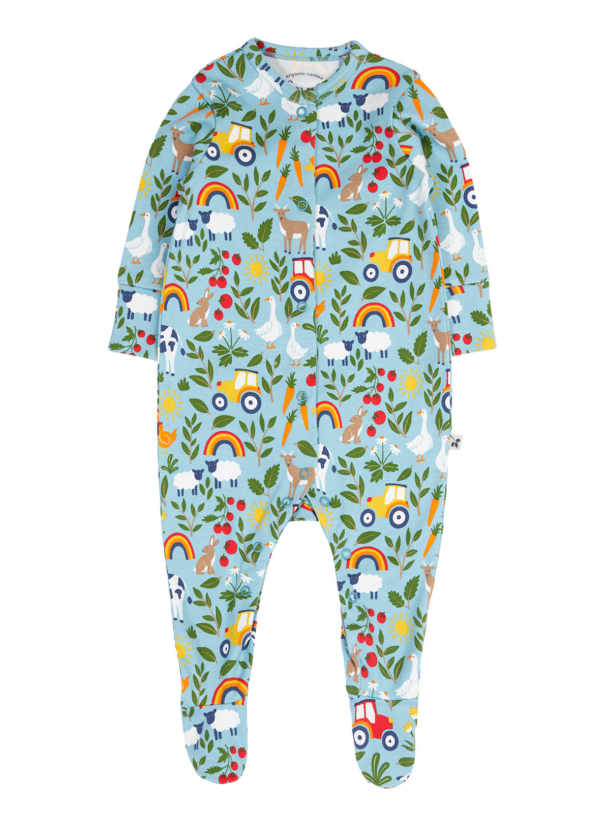 Frugi Lovely Babygrow 500078S6onfm On The Farm Clothing NEWBORN / Multi,0-3M / Multi,3-6M / Multi,6-9M / Multi