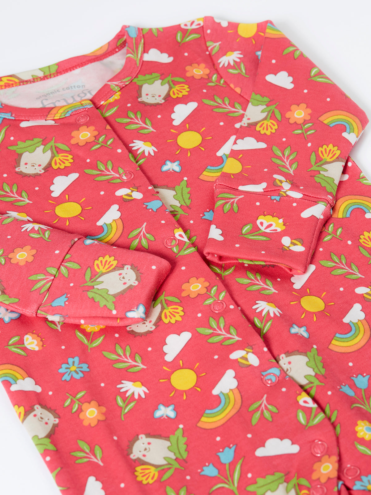 Frugi Lovely Babygrow 500078S6hmij Happy Hedgehogs Clothing NEWBORN / Pink,0-3M / Pink,3-6M / Pink,6-9M / Pink