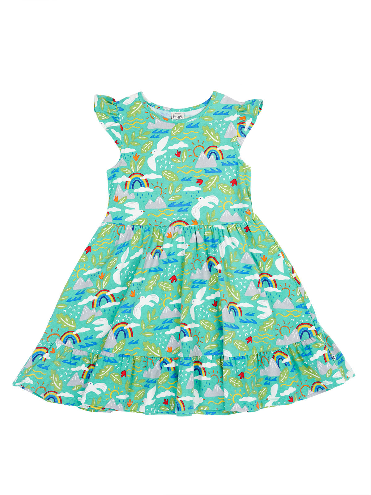 Frugi Olivia Skater Dress 502069S6hsjn Happy Hikes Clothing 2-3YRS / Green,3-4YRS / Green,4-5YRS / Green,5-6YRS / Green,6-7YRS / Green,7-8YRS / Green,8-9YRS / Green,9-10YRS / Green