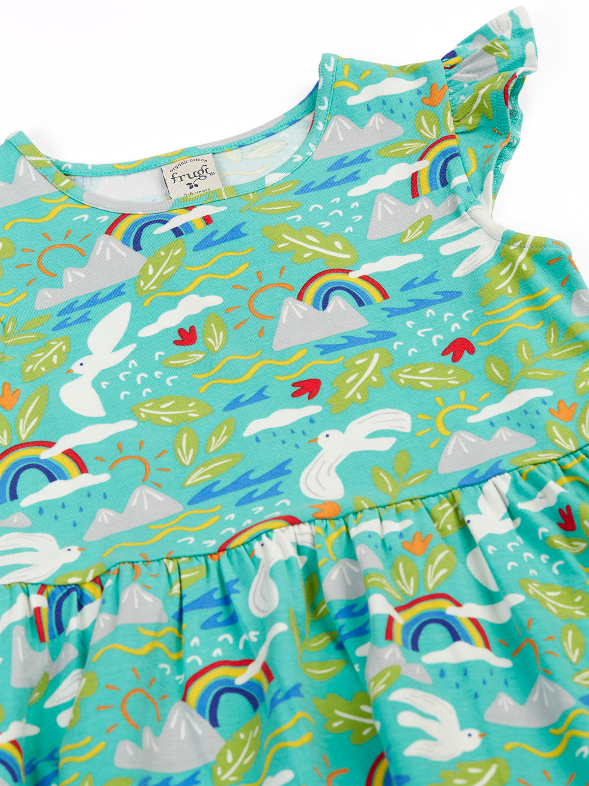 Frugi Olivia Skater Dress 502069S6hsjn Happy Hikes Clothing 2-3YRS / Green,3-4YRS / Green,4-5YRS / Green,5-6YRS / Green,6-7YRS / Green,7-8YRS / Green,8-9YRS / Green,9-10YRS / Green