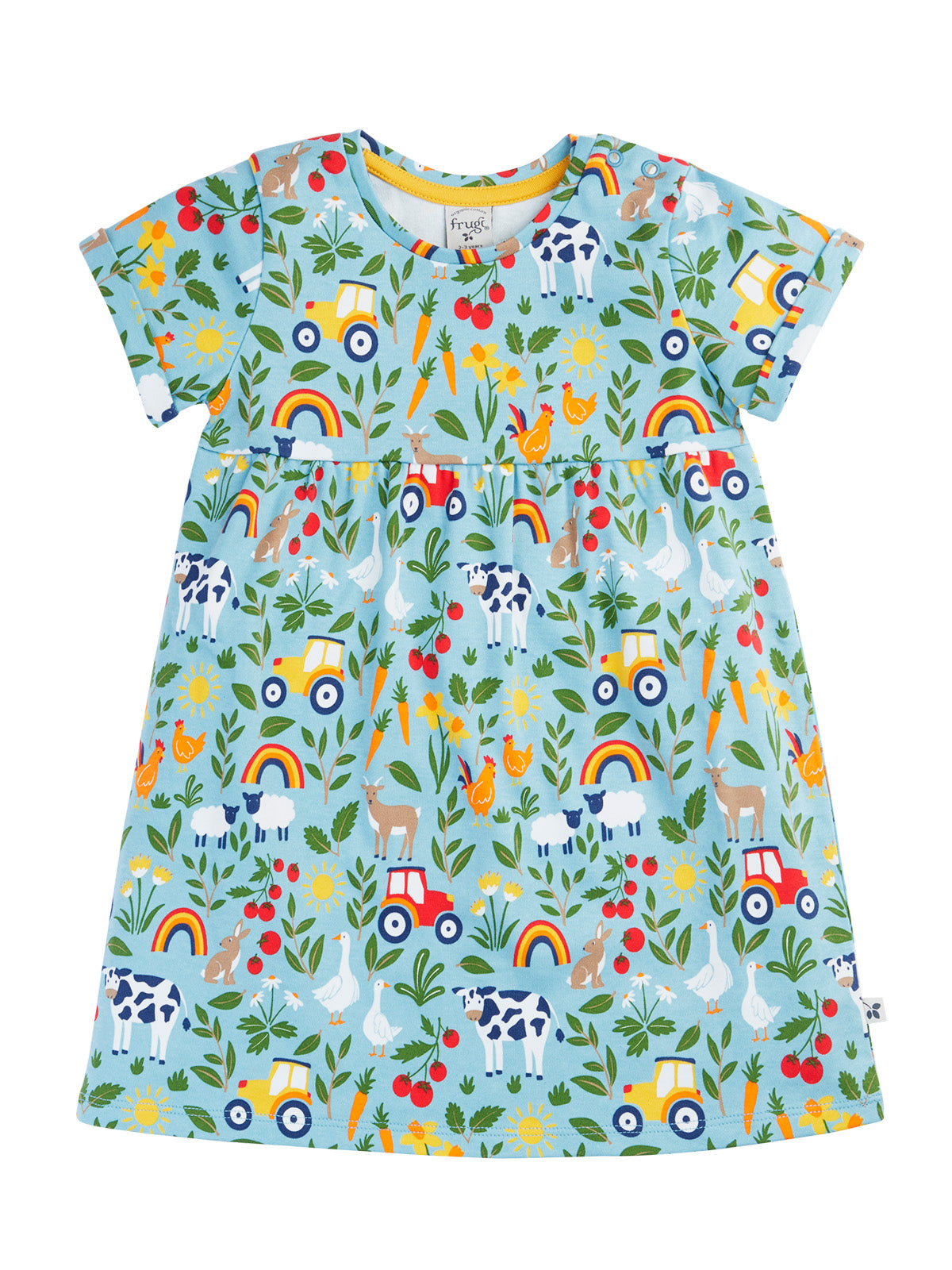 Frugi Infant Taillie Dress 500195S6onfm On The Farm Clothing 3-6M / Multi,6-9M / Multi,9-12M / Multi,12-18M / Multi,18-24M / Multi,2-3YRS / Multi,3-4YRS / Multi,4-5YRS / Multi