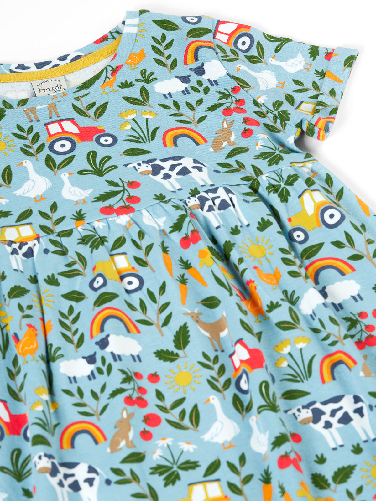 Frugi Infant Taillie Dress 500195S6onfm On The Farm Clothing 3-6M / Multi,6-9M / Multi,9-12M / Multi,12-18M / Multi,18-24M / Multi,2-3YRS / Multi,3-4YRS / Multi,4-5YRS / Multi