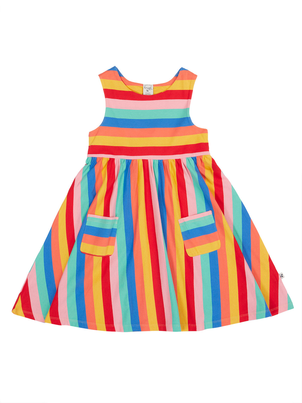 Frugi Samantha Dress 500224S6swnq Strawberry Rainbow