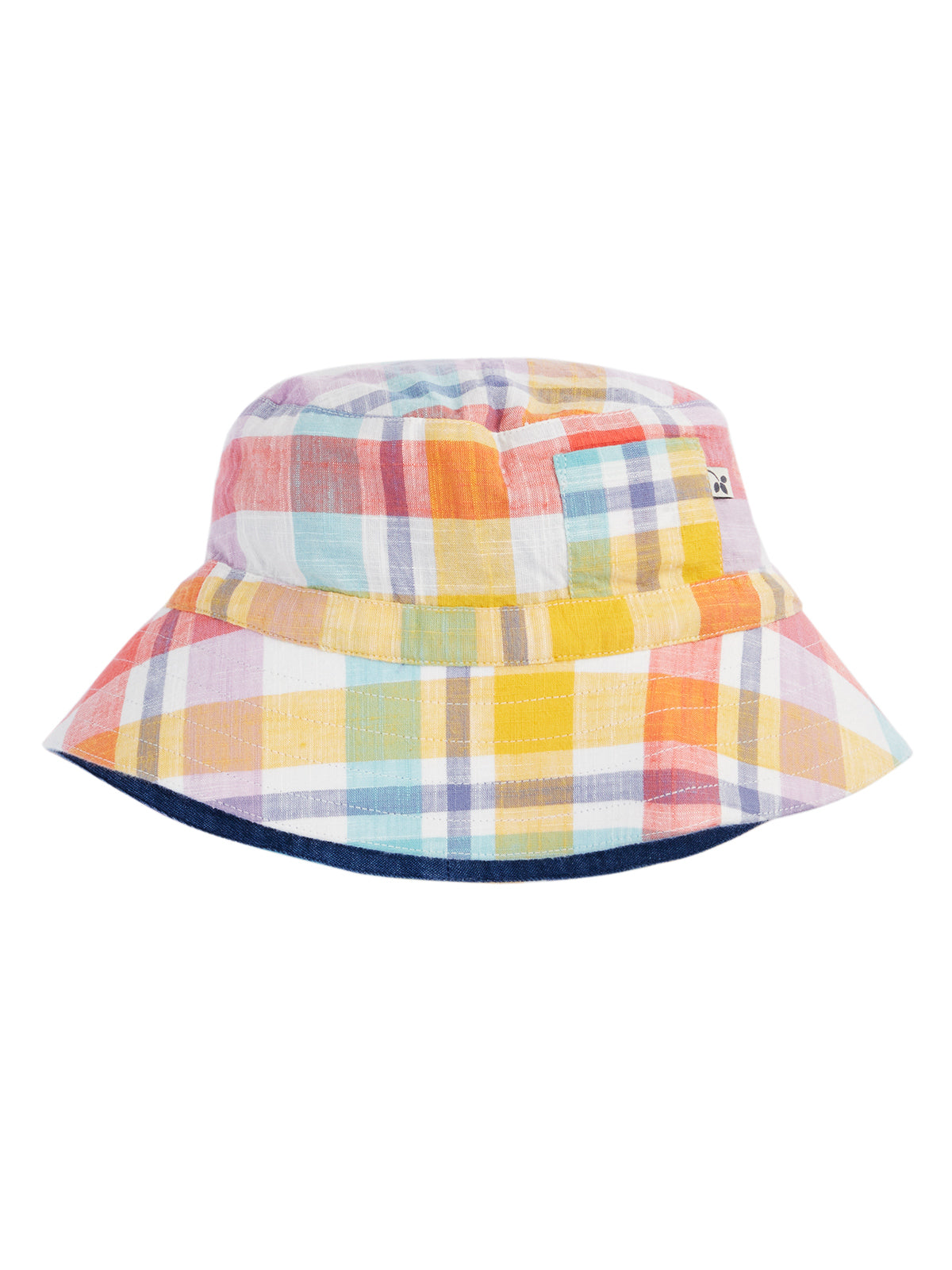 Frugi Ashley Reversible Hat 502143S6snzk Check Clothing 2-4YRS / Multi,4-6YRS / Multi,6-8YRS / Multi