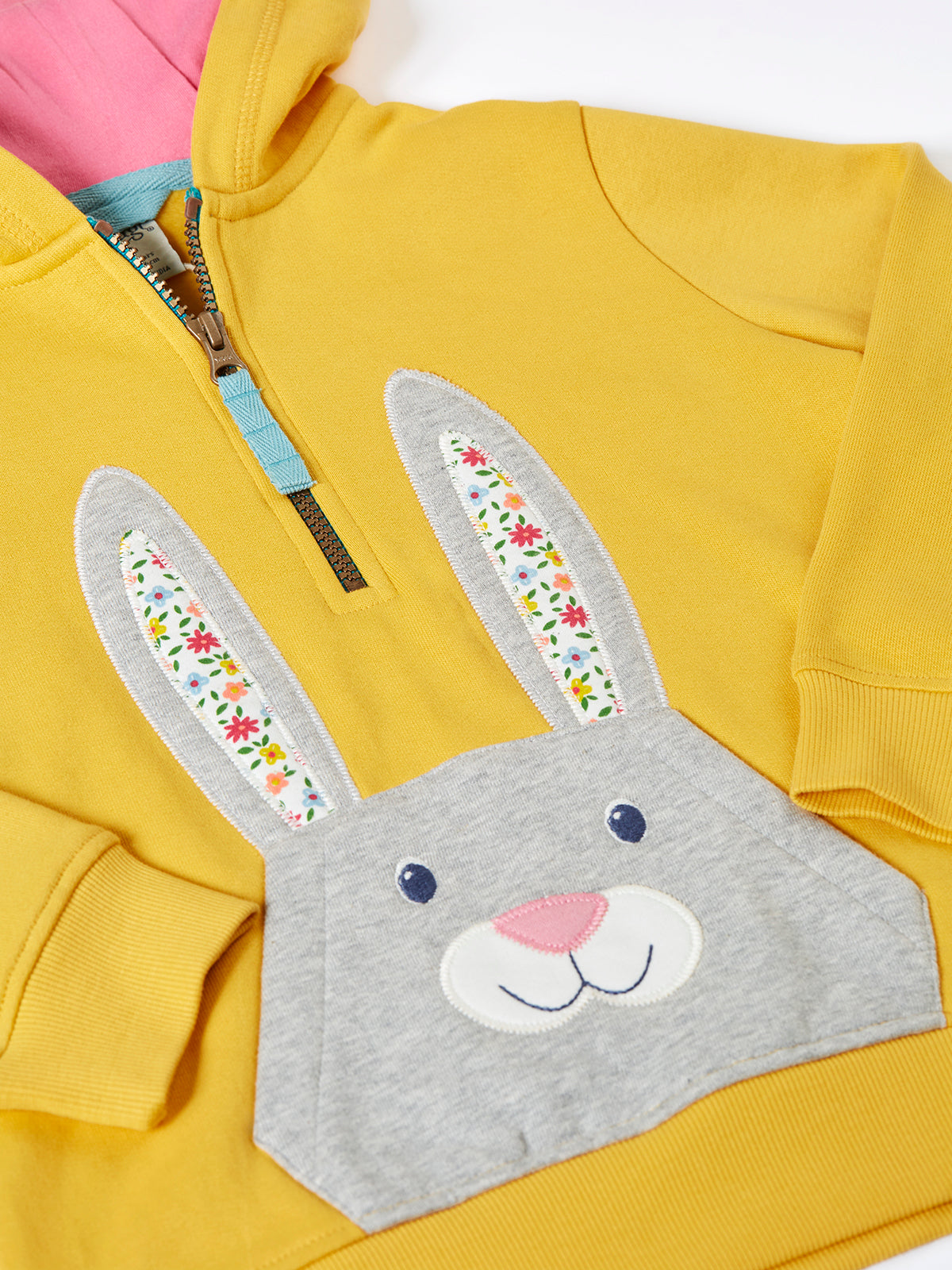 Frugi Hadley Half Zip Hoodie Yellow Rabbit Clothing 2-3YRS / Yellow,3-4YRS / Yellow,4-5YRS / Yellow,5-6YRS / Yellow,6-7YRS / Yellow,7-8YRS / Yellow