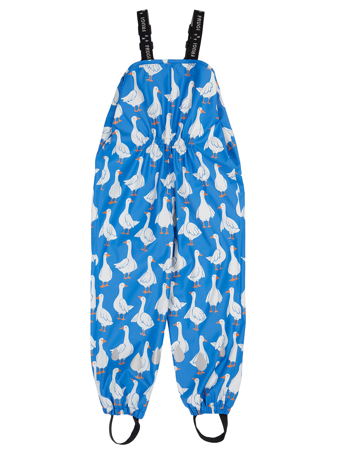 Frugi Puddlebuster Printed Dungareescobalt Goose Clothing 2-3YRS / Blue,3-4YRS / Blue,4-5YRS / Blue,5-6YRS / Blue,6-7YRS / Blue,1-2 YRS / Blue