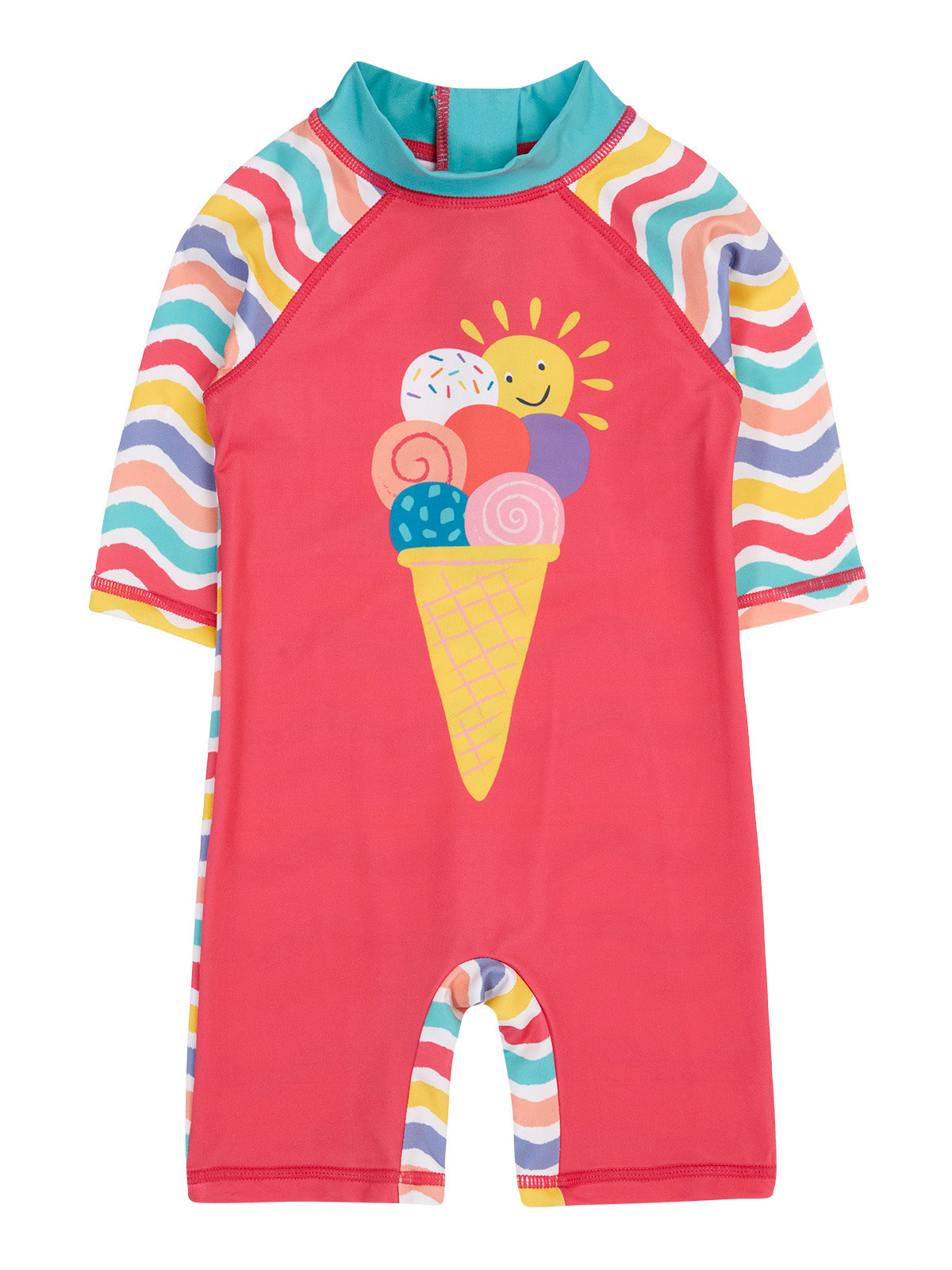 Frugi Sunsafe Suit 500272S6rkwl Rainbow Ice Cream Clothing 0-6M / Multi,6-12M / Multi,12-24M / Multi,2-3YRS / Multi,3-4YRS / Multi