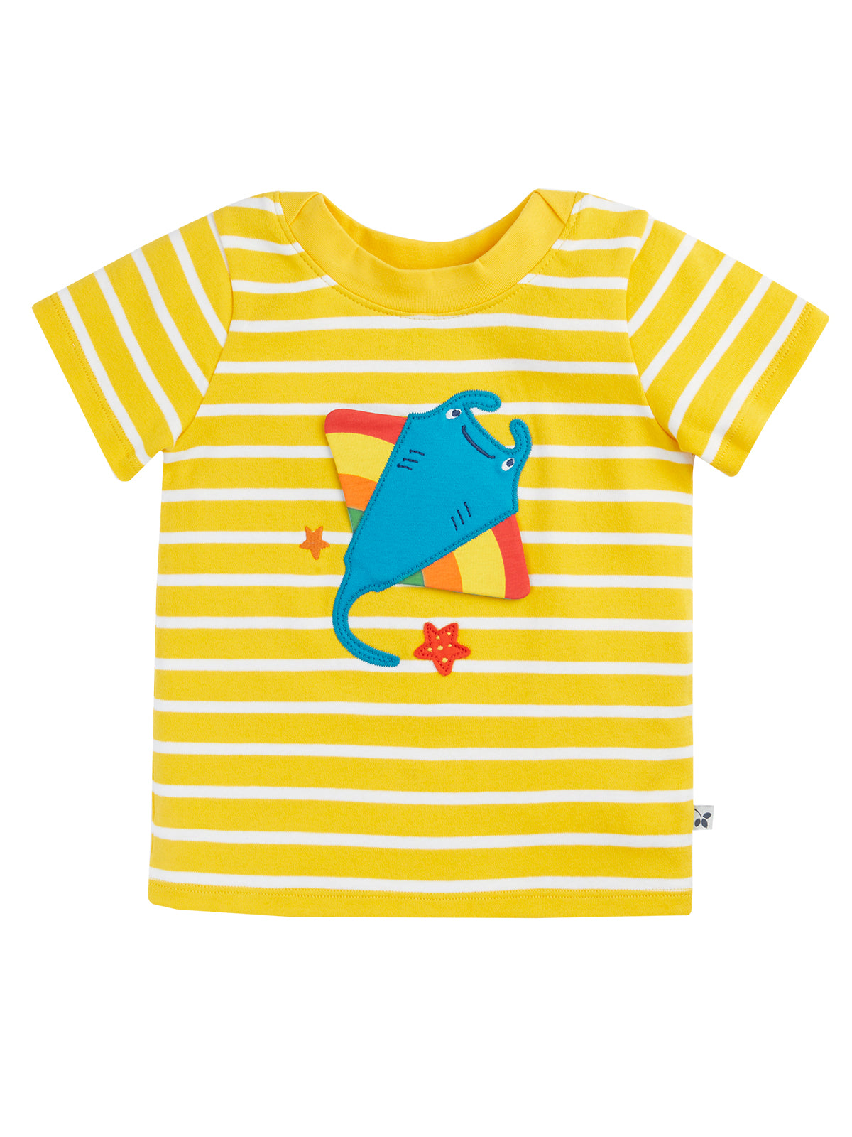 Frugi Easy On T-Shirt 500338S6letf Breton Ray Clothing 2-3YRS / Lemon,3-4YRS / Lemon,4-5YRS / Lemon,5-6YRS / Lemon