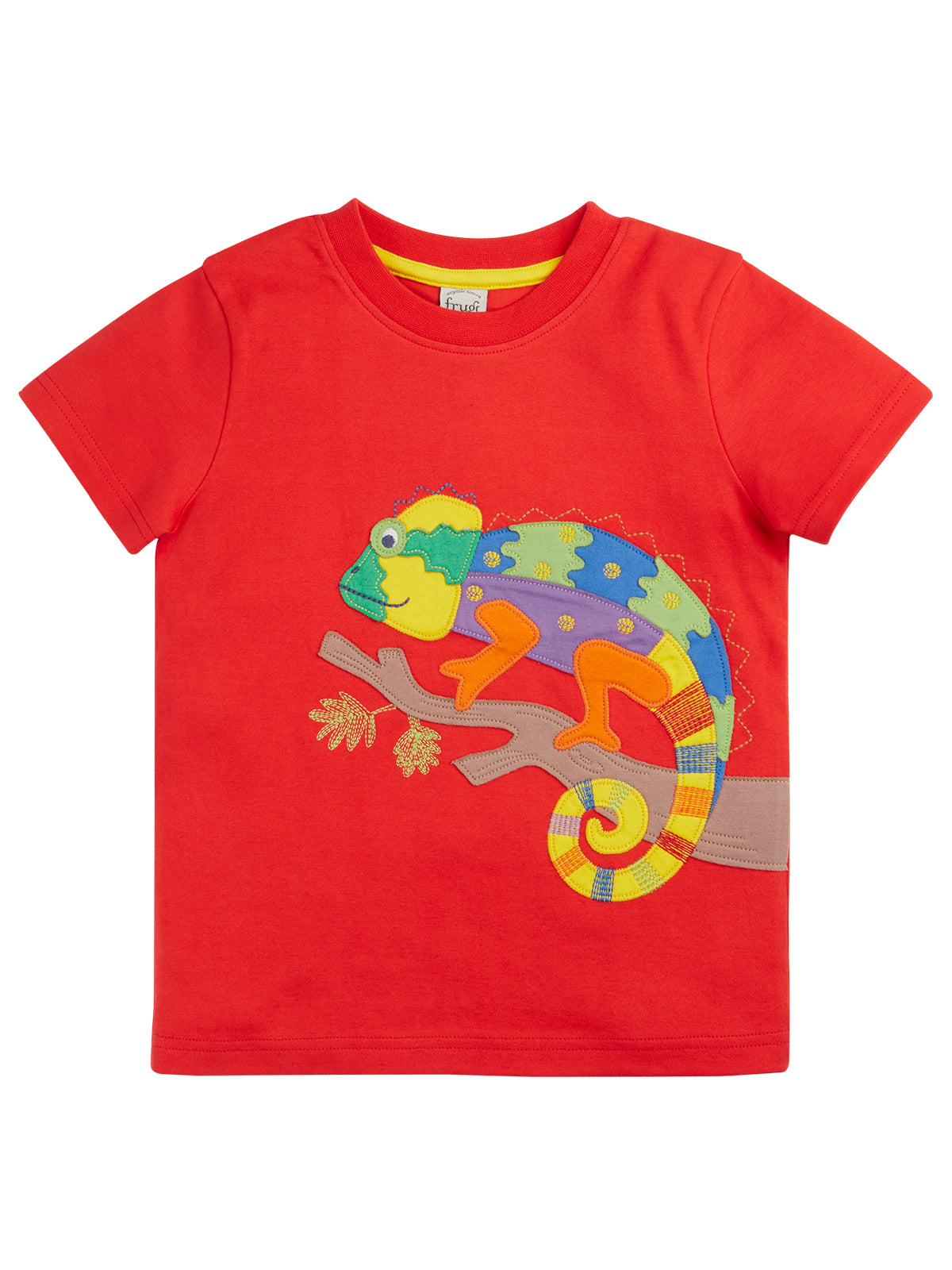 Frugi Carsen T-Shirt 501788S6plqn Chameleon Clothing 2-3YRS / Red,3-4YRS / Red,4-5YRS / Red,5-6YRS / Red,6-7YRS / Red,7-8YRS / Red,8-9YRS / Red