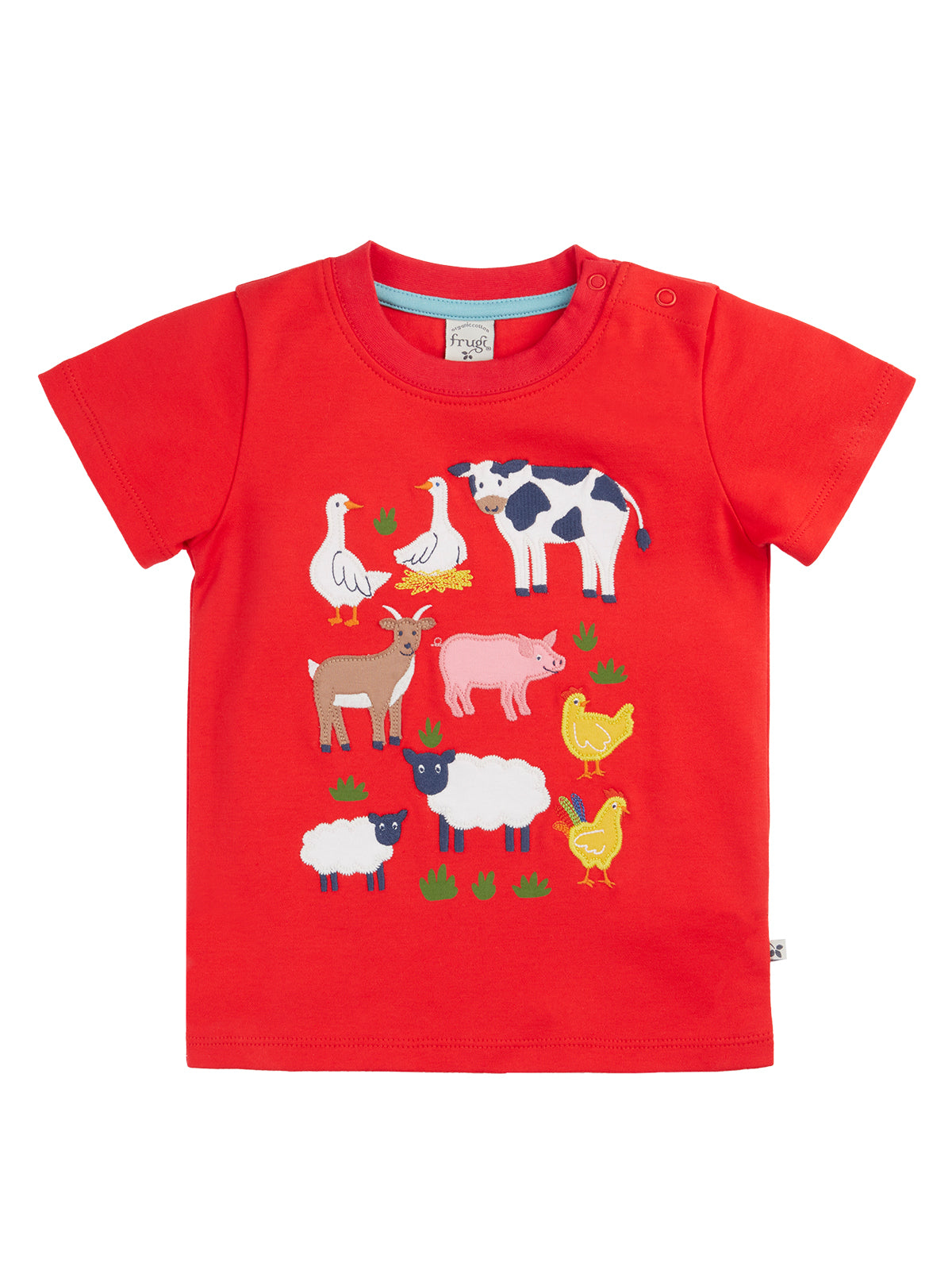 Frugi Little Creatures T-Shirt 500282S6stqa Farm Clothing 3-6M / Strawberry,6-9M / Strawberry,9-12M / Strawberry,12-24M / Strawberry,2-3YRS / Strawberry,3-4YRS / Strawberry,4-5YRS / Strawberry