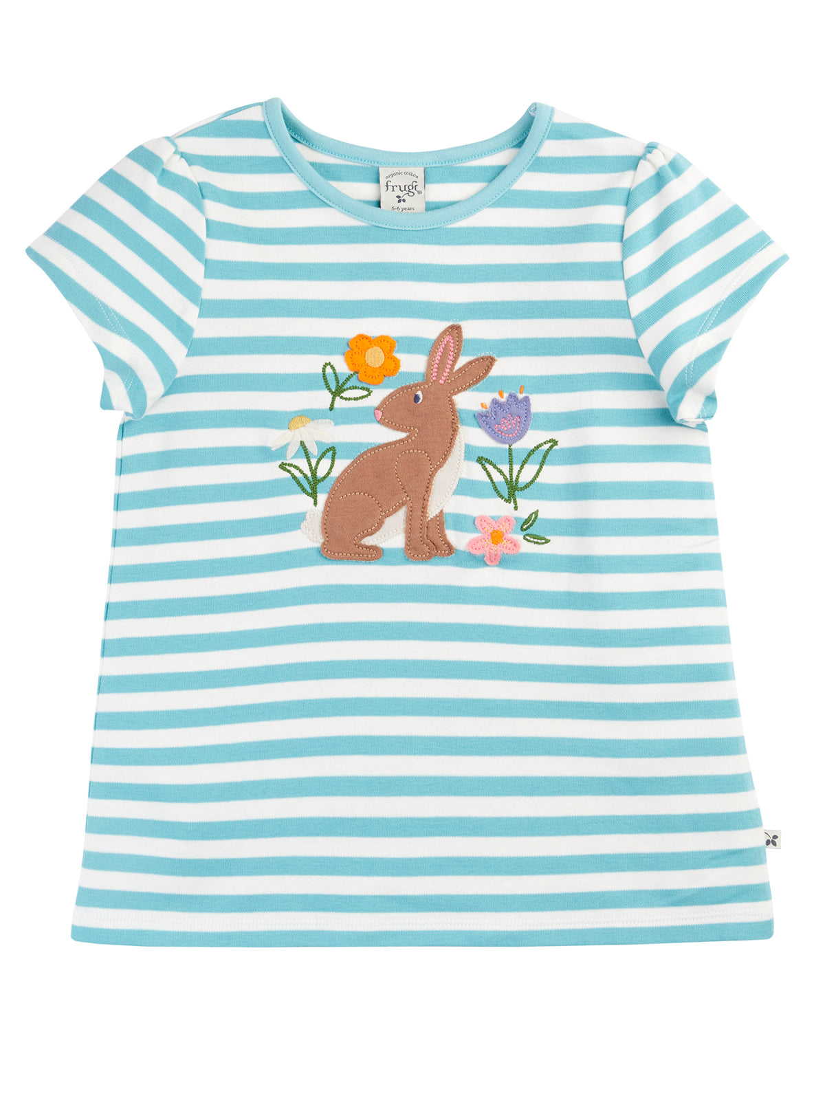 Frugi Lindsey T-Shirt 502086S6lhnj Rabbit Clothing 2-3YRS / Seagrass,3-4YRS / Seagrass,4-5YRS / Seagrass,5-6YRS / Seagrass,6-7YRS / Seagrass,7-8YRS / Seagrass,8-9YRS / Seagrass,1-2 YRS / Seagrass