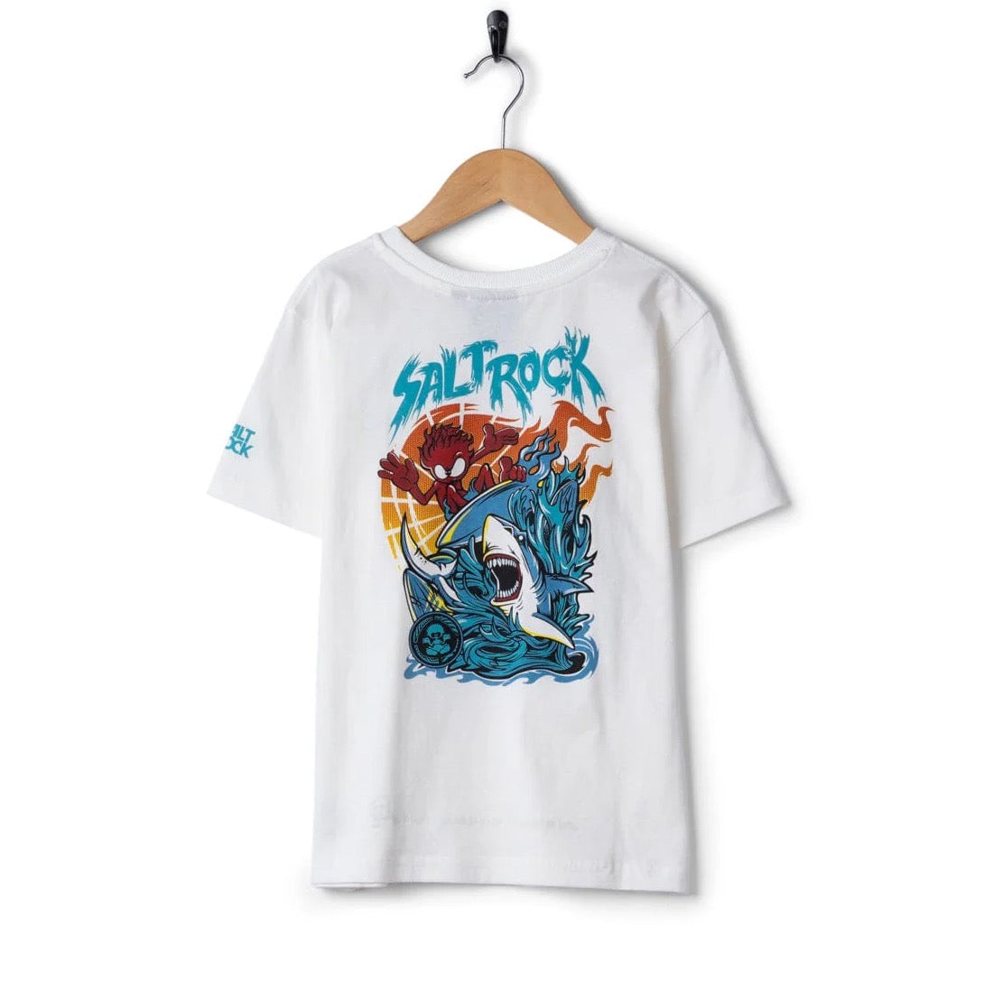 Saltrock Boys Jaws T-Shirt White Clothing 7/8YRS / White,9/10YRS / White,11/12YRS / White,13YRS / White