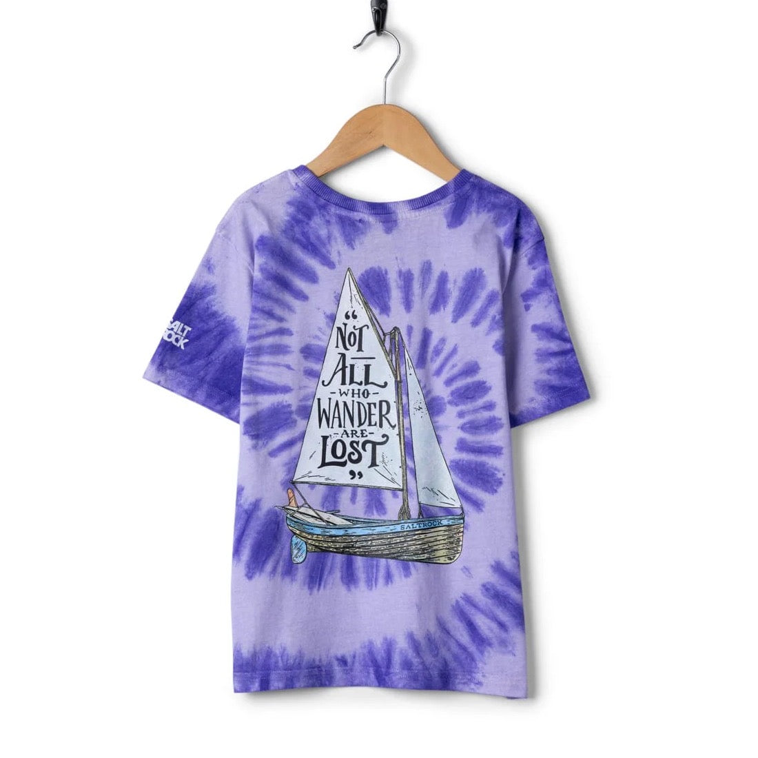 Saltrock Boys Losts Ships Tie Dye T-Shirt Purple Clothing 7/8YRS / Purple,9/10YRS / Purple,11/12YRS / Purple,13YRS / Purple