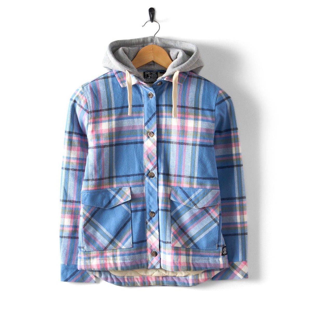 Saltrock Girls Myla Shacket Sfq42501008 Blue Check Clothing 9/10YRS / Blue,11/12YRS / Blue,13YRS / Blue