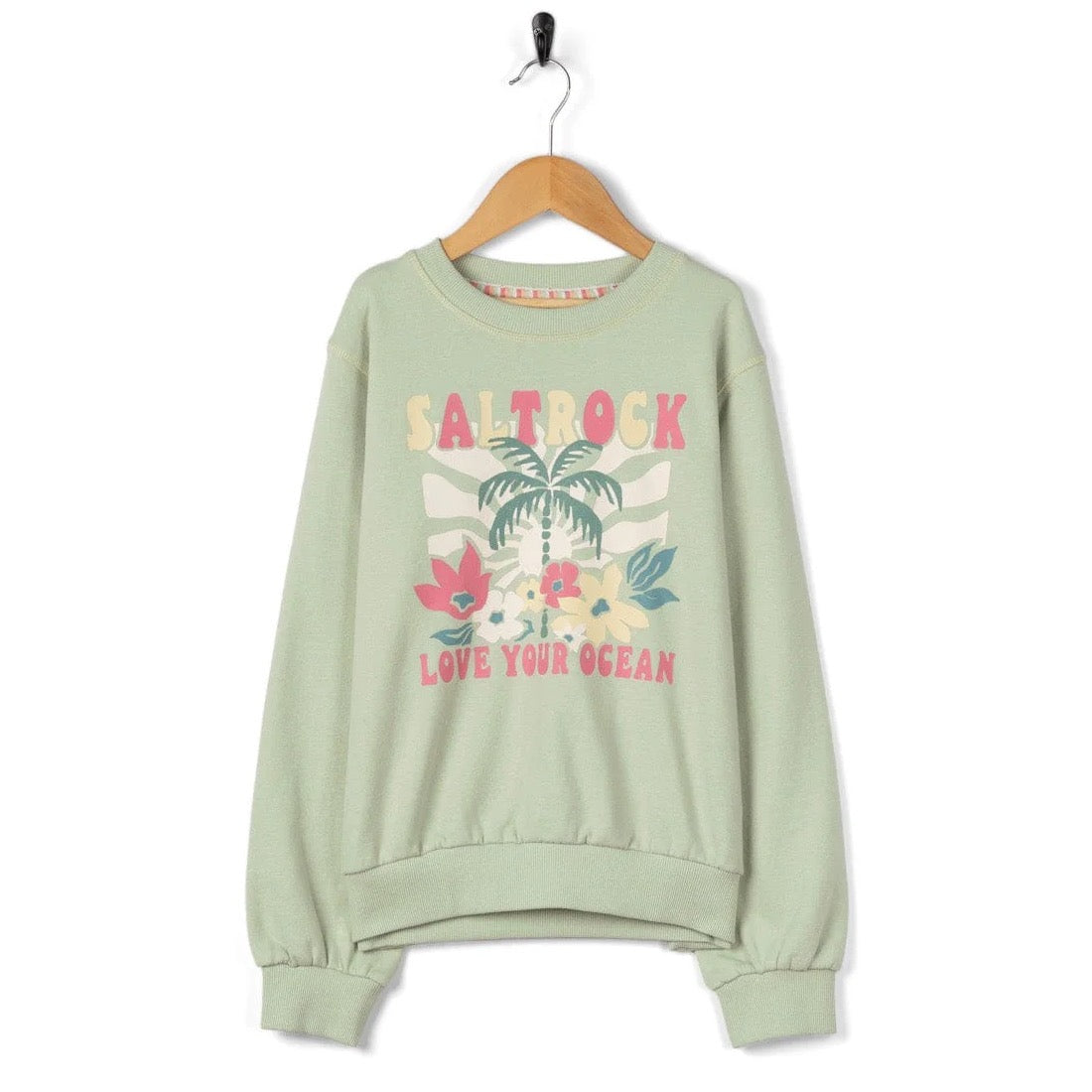 Saltrock Girls Sun Daze Crew Sweatshirt Light Green