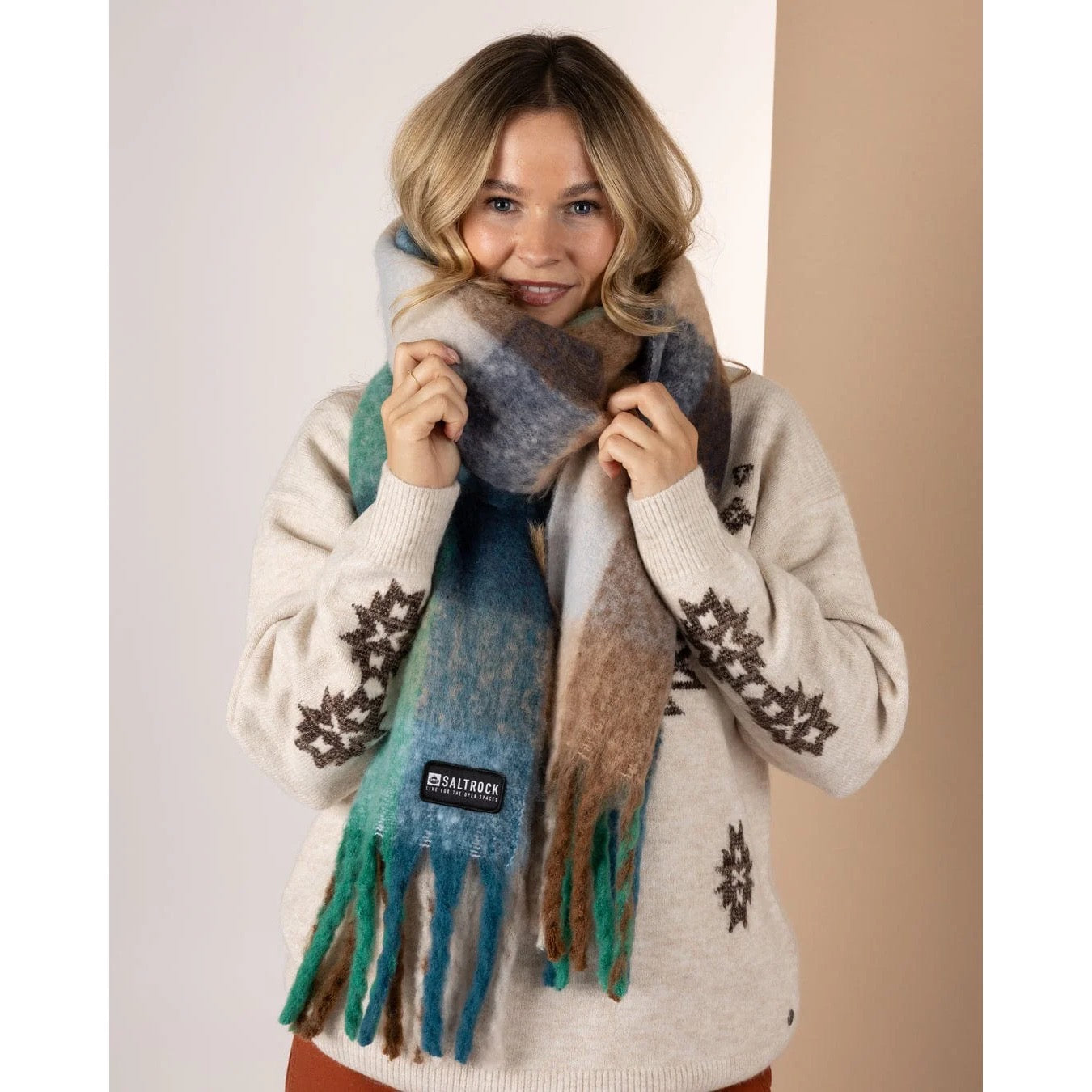 Saltrock Harvest Scarf Aw25 Blue Clothing ONE SIZE / Blue