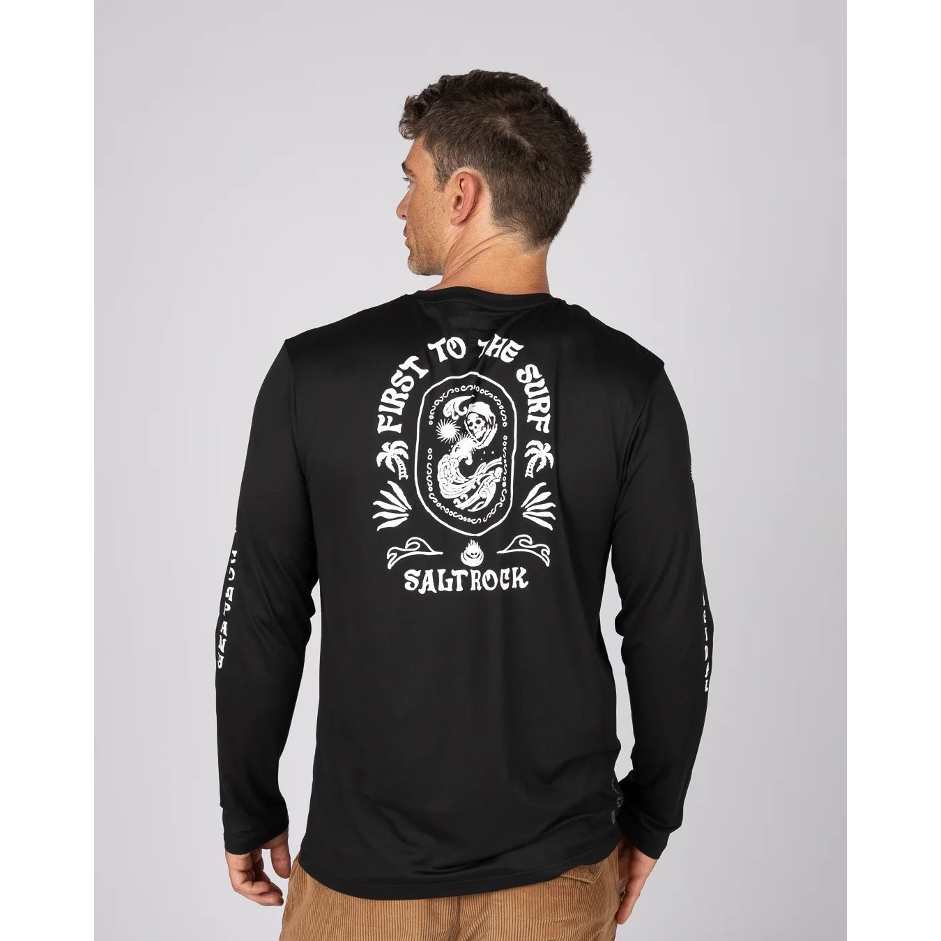 Saltrock Mens Cult Hybrid Ls T-Shirt Black Clothing M / Black,L / Black,XL / Black