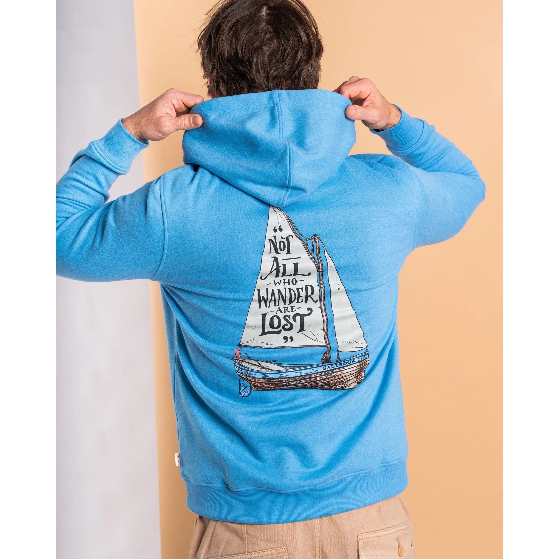 Saltrock Mens Lost Ships Hoodie Hwb12101085 Light Blue Clothing SMALL ADULT / Blue,MEDIUM ADULT / Blue,LARGE ADULT / Blue,XL ADULT / Blue