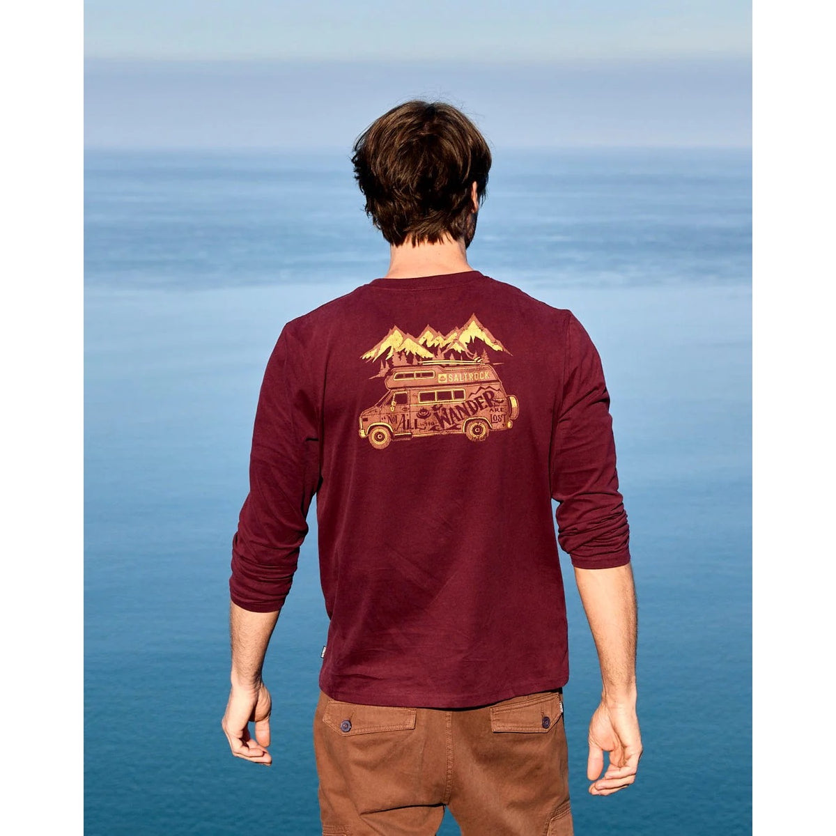 Saltrock Mens Lost Van Ls T-Shirt Lsb12502053 Dark Purple Clothing S / Purple,M / Purple,L / Purple,XL / Purple