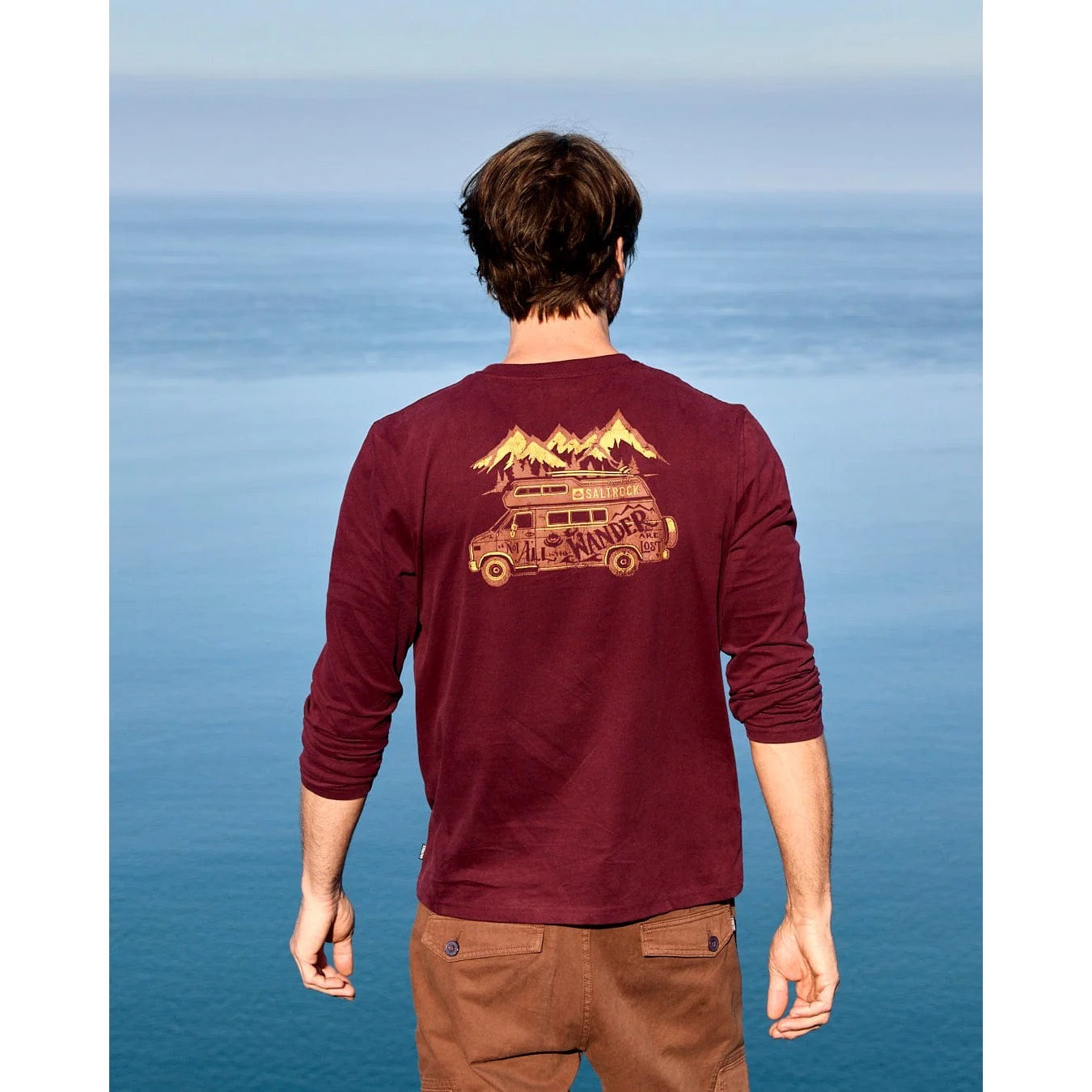 Saltrock Mens Lost Van Ls T-Shirt Lsb12502053 Dark Purple Clothing S / Purple,M / Purple,L / Purple,XL / Purple