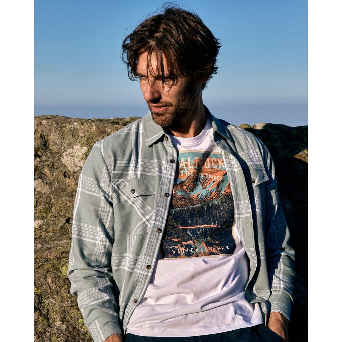 Saltrock Mens Miles Shirt Sfl12401038 Blue Check Clothing S / Blue,M / Blue,L / Blue,XL / Blue,XXL / Blue