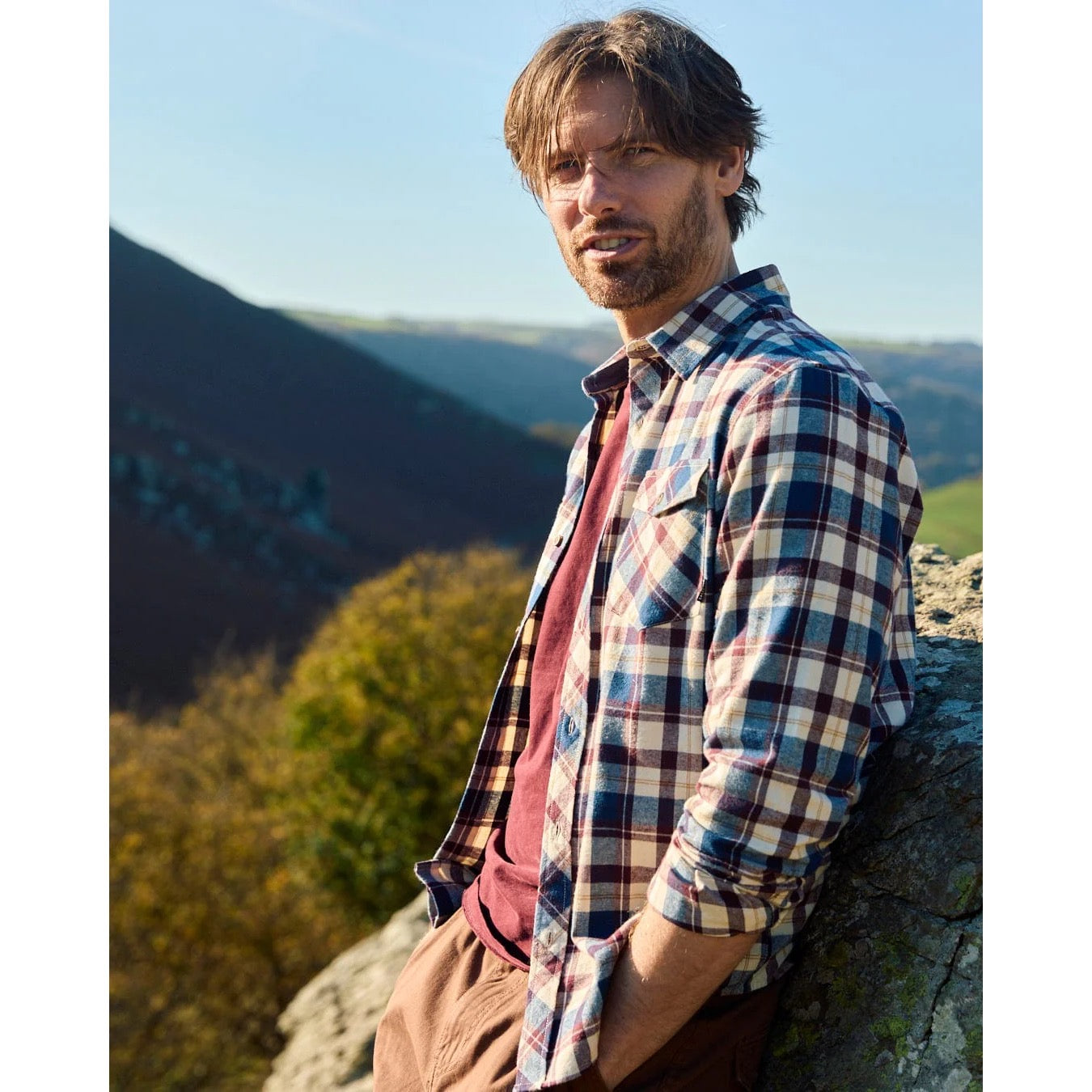 Saltrock Mens Miles Shirt Sfl12401038 Dark Purple Check