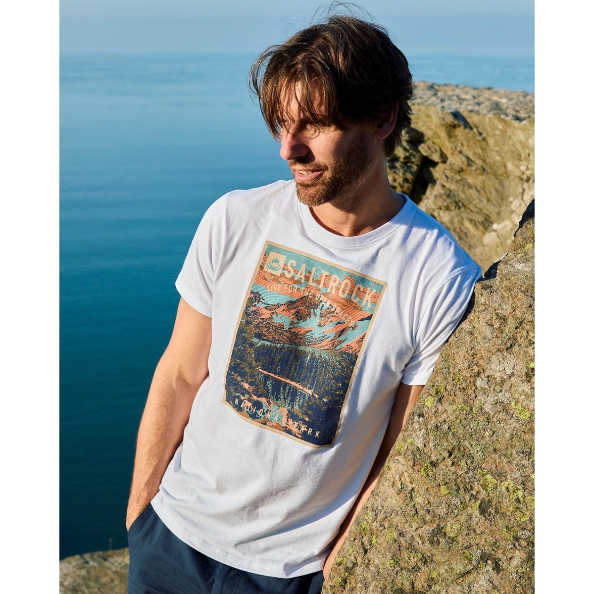 Saltrock Mens National Park T-Shirt White Clothing S / White,M / White,L / White,XL / White