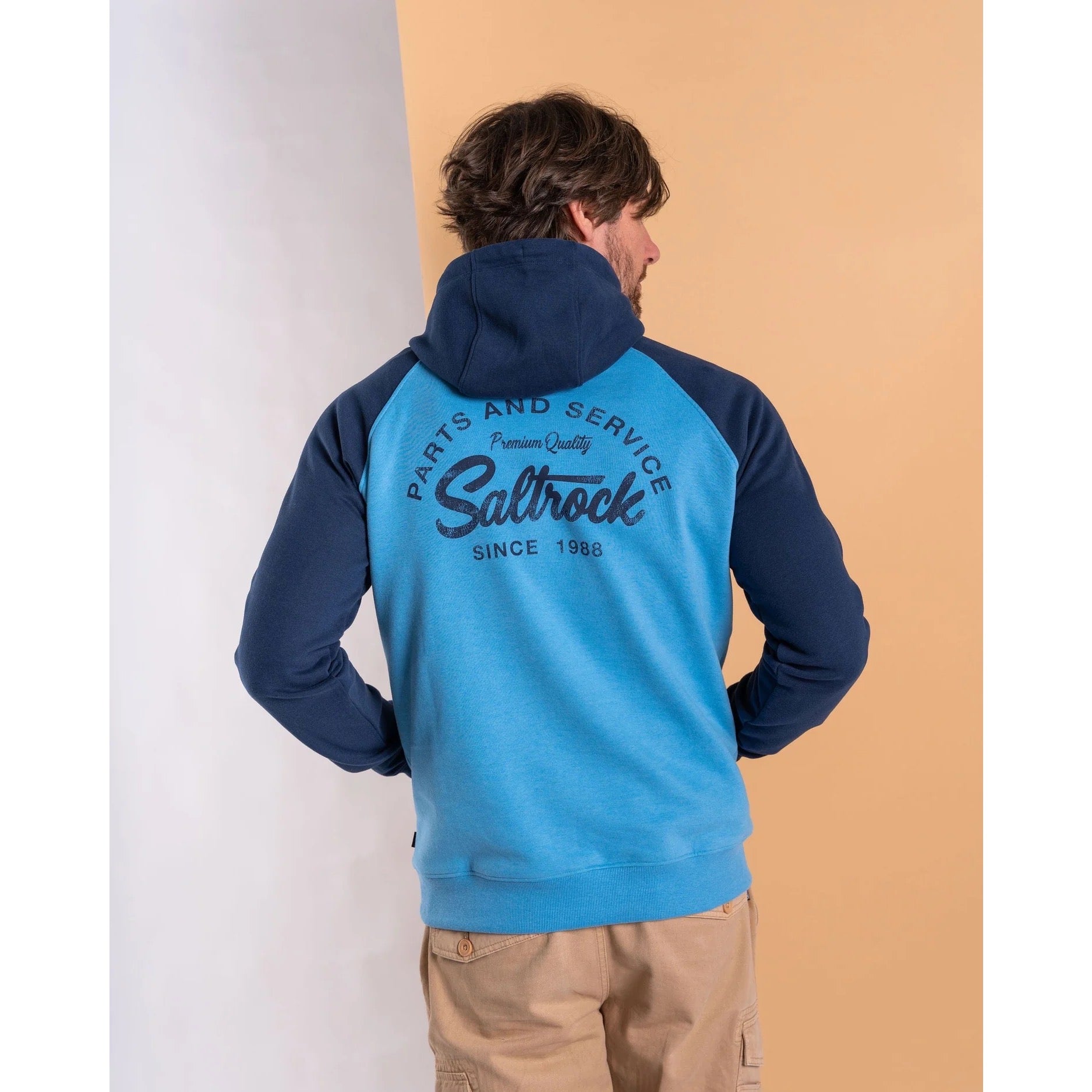 Saltrock Mens Strike Logo Hoodie Hwb12501016 Light Blue Clothing SMALL ADULT / Blue,MEDIUM ADULT / Blue,LARGE ADULT / Blue,XL ADULT / Blue