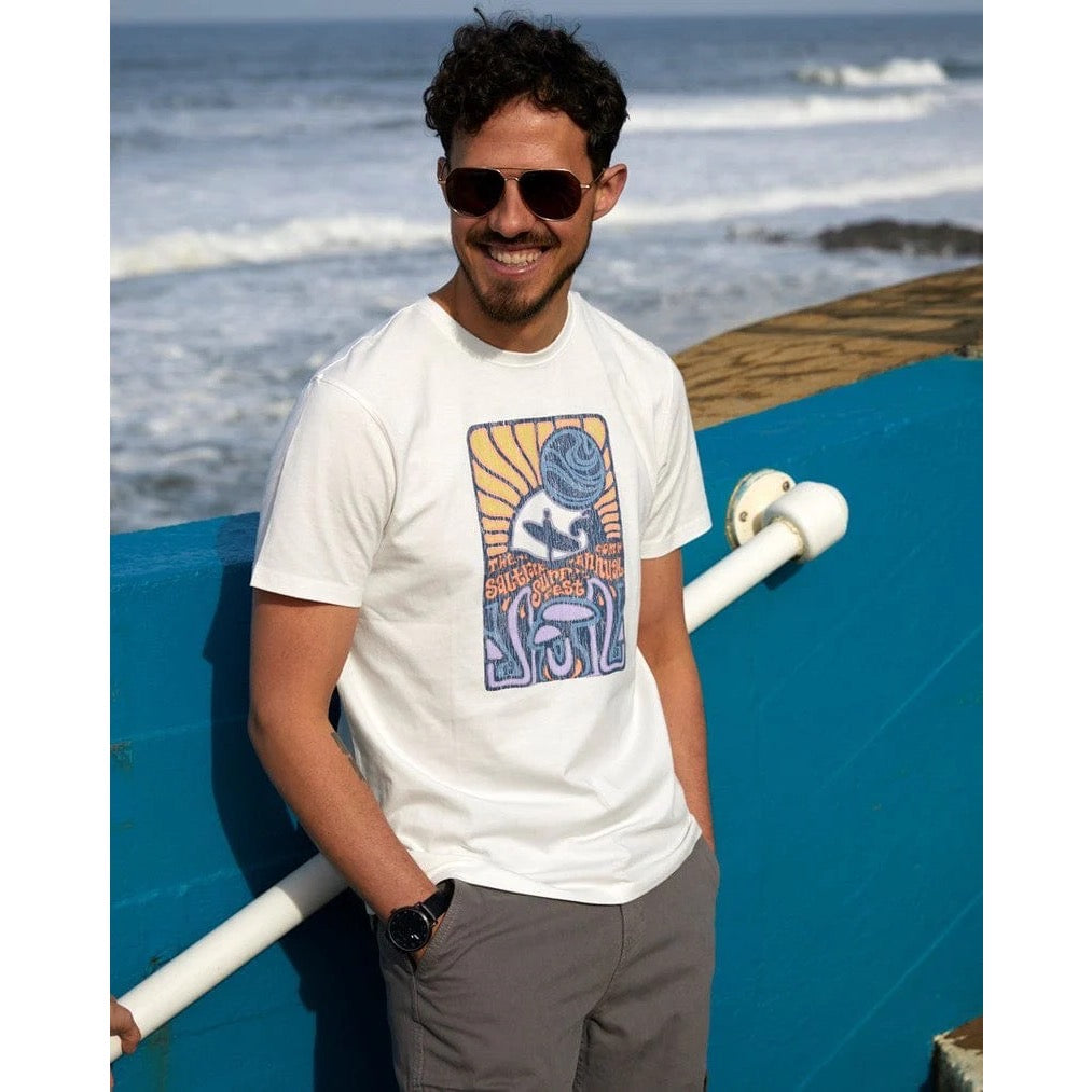 Saltrock Mens Surf Fest T-Shirt White Clothing SMALL ADULT / White,MEDIUM ADULT / White,LARGE ADULT / White,XL ADULT / White
