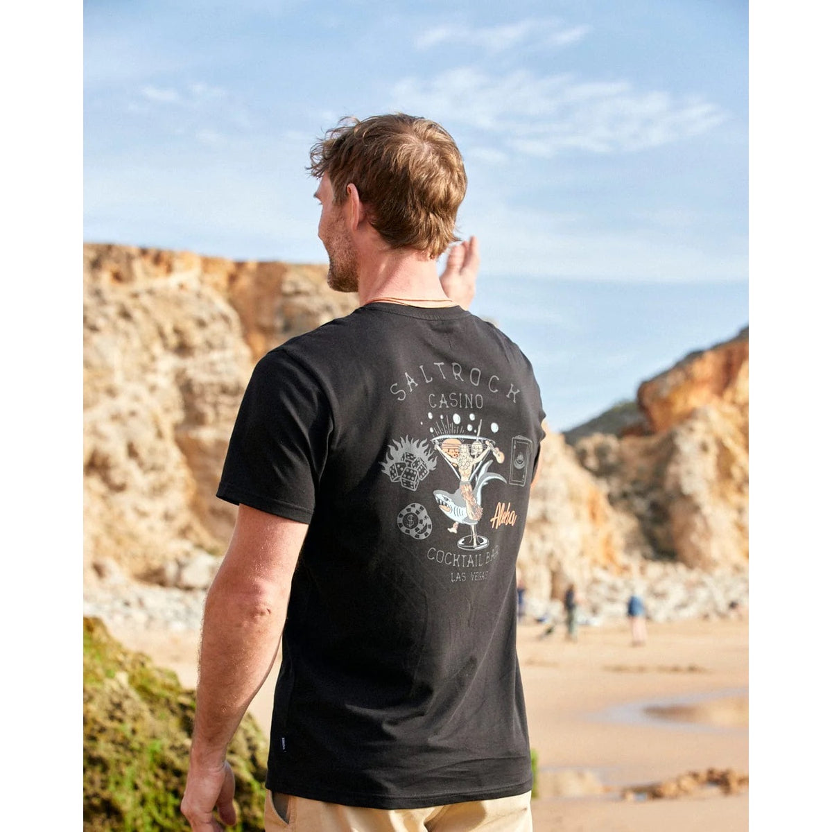 Saltrock Mens Vegas Cocktail T-Shirt Black Clothing SMALL ADULT / Black,MEDIUM ADULT / Black,LARGE ADULT / Black,XL ADULT / Black