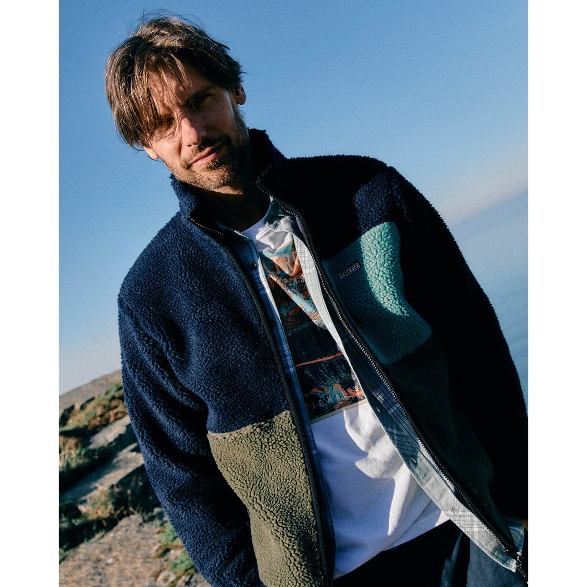 Saltrock Mens Wye Borg Fleece Jho12102028 Blue Clothing S / Blue,M / Blue,L / Blue,XL / Blue